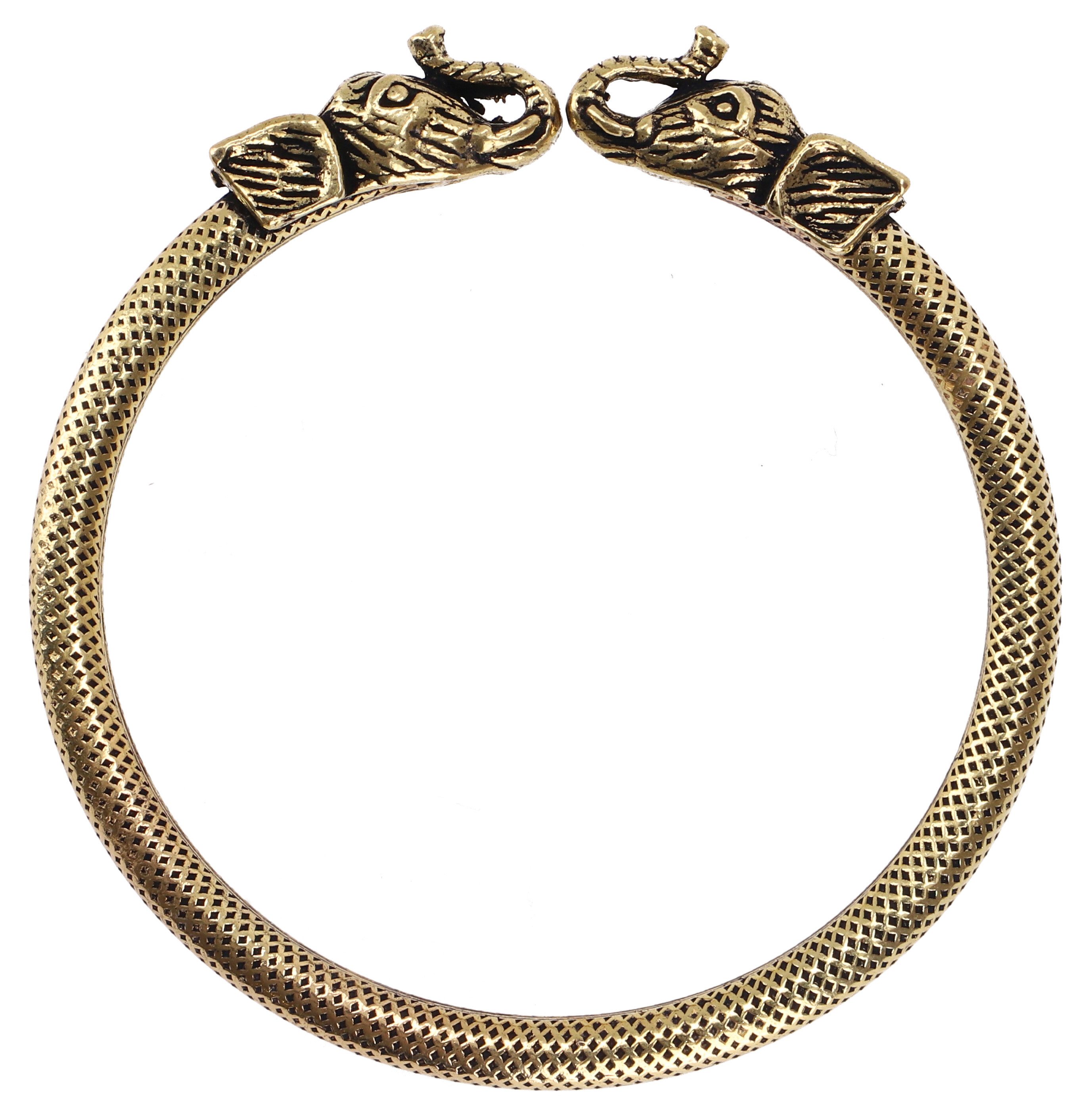 Guru-Shop Armreif Boho Armreifen, Ethno Armspange - Elefant gold