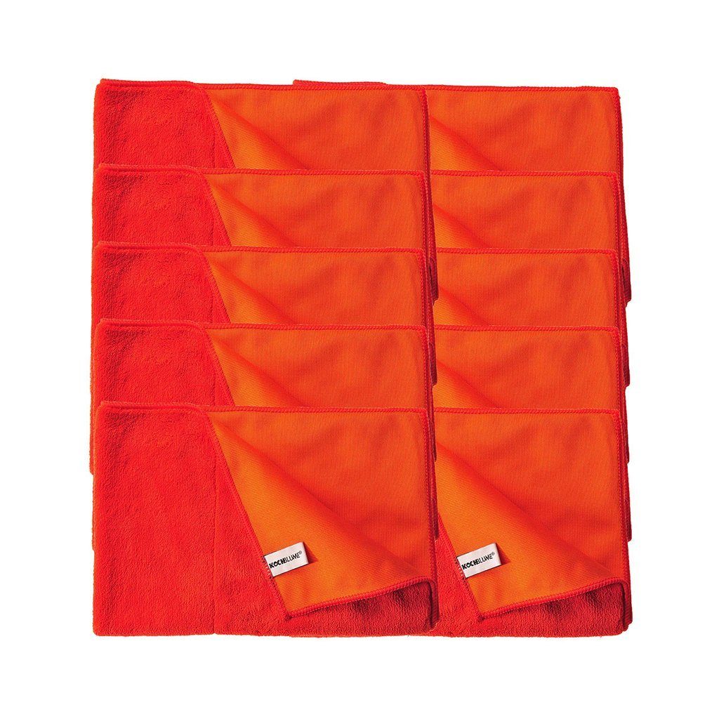 40 Kochblume x 10-tlg), cm, (Spar-Set, Qualtität 60 Geschirrtuch Geschirrtuch 800g/m² rot/orange