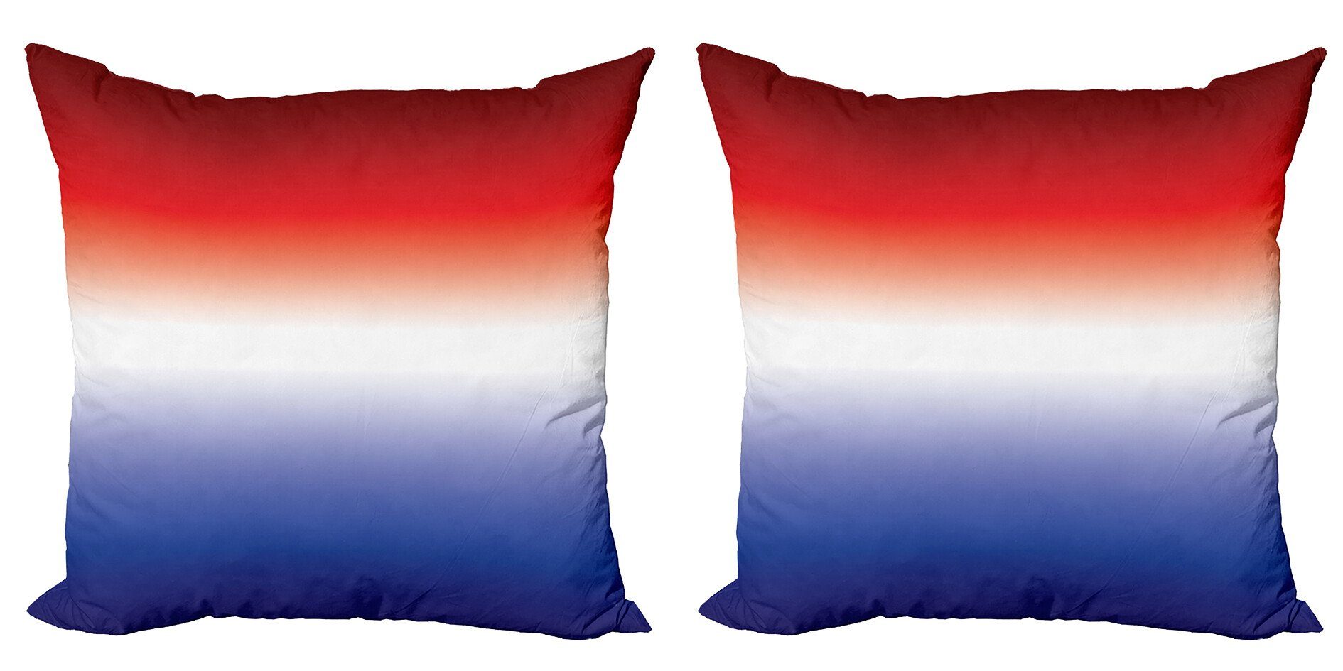 Kissenbezüge Modern Accent Doppelseitiger Digitaldruck, Abakuhaus (2 Stück), Ombre Patriotic Inspired Farben