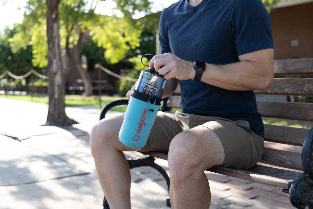 Nalgene Trinkflasche, Nalgene Flaschentasche 'Cool Stuff' - cerulean
