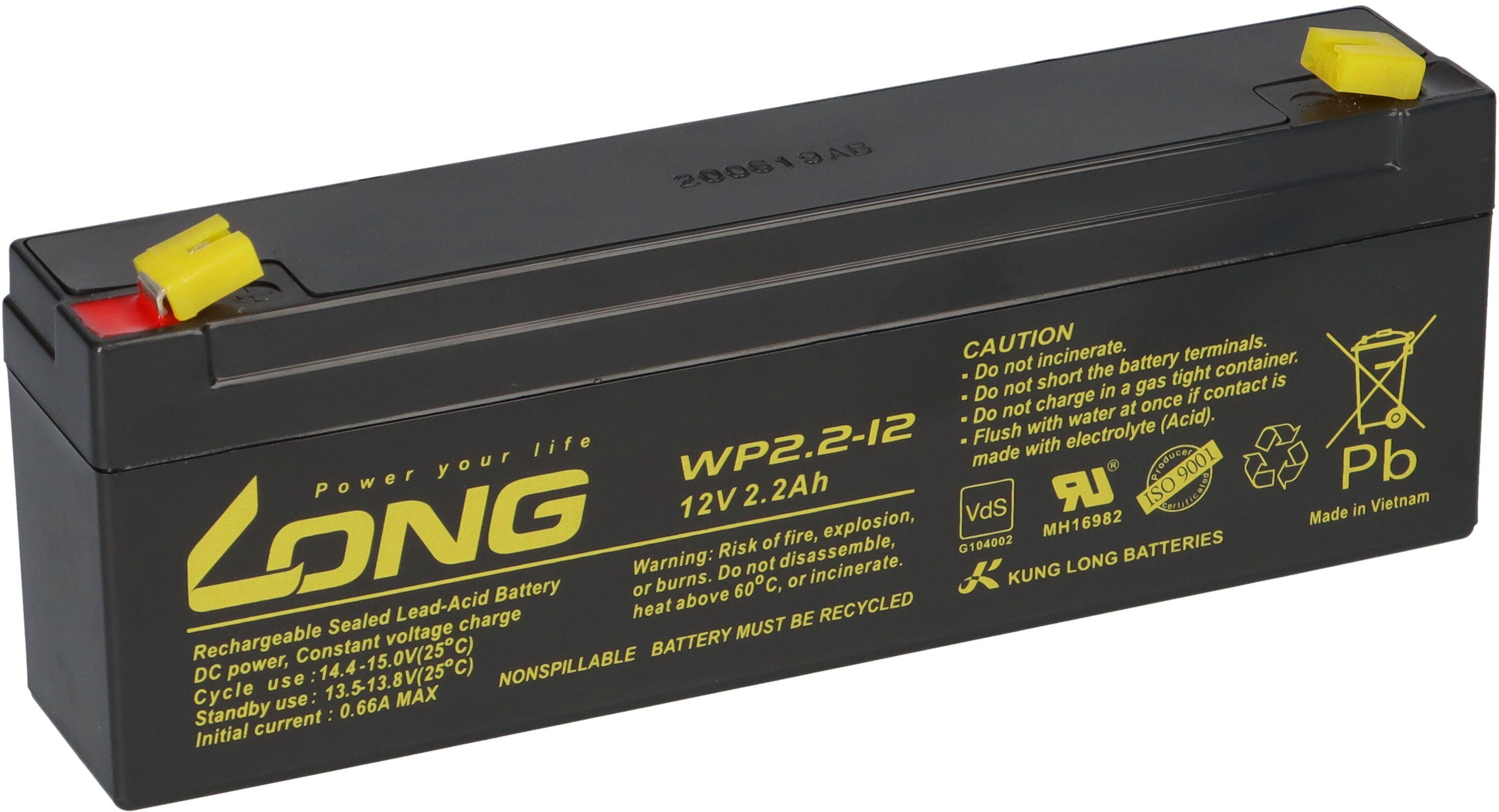 Kung Long 12V 2,2Ah kompatibel Beatmungsgerät Raphael AGM Bleiakkus (12V V) | Bleiakkus