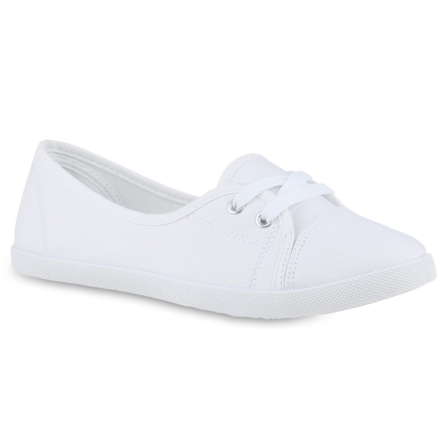 VAN HILL 841298 Sneaker Ballerinas Damen Sportliche Ballerinas Bequeme Basic Stoff Freizeit