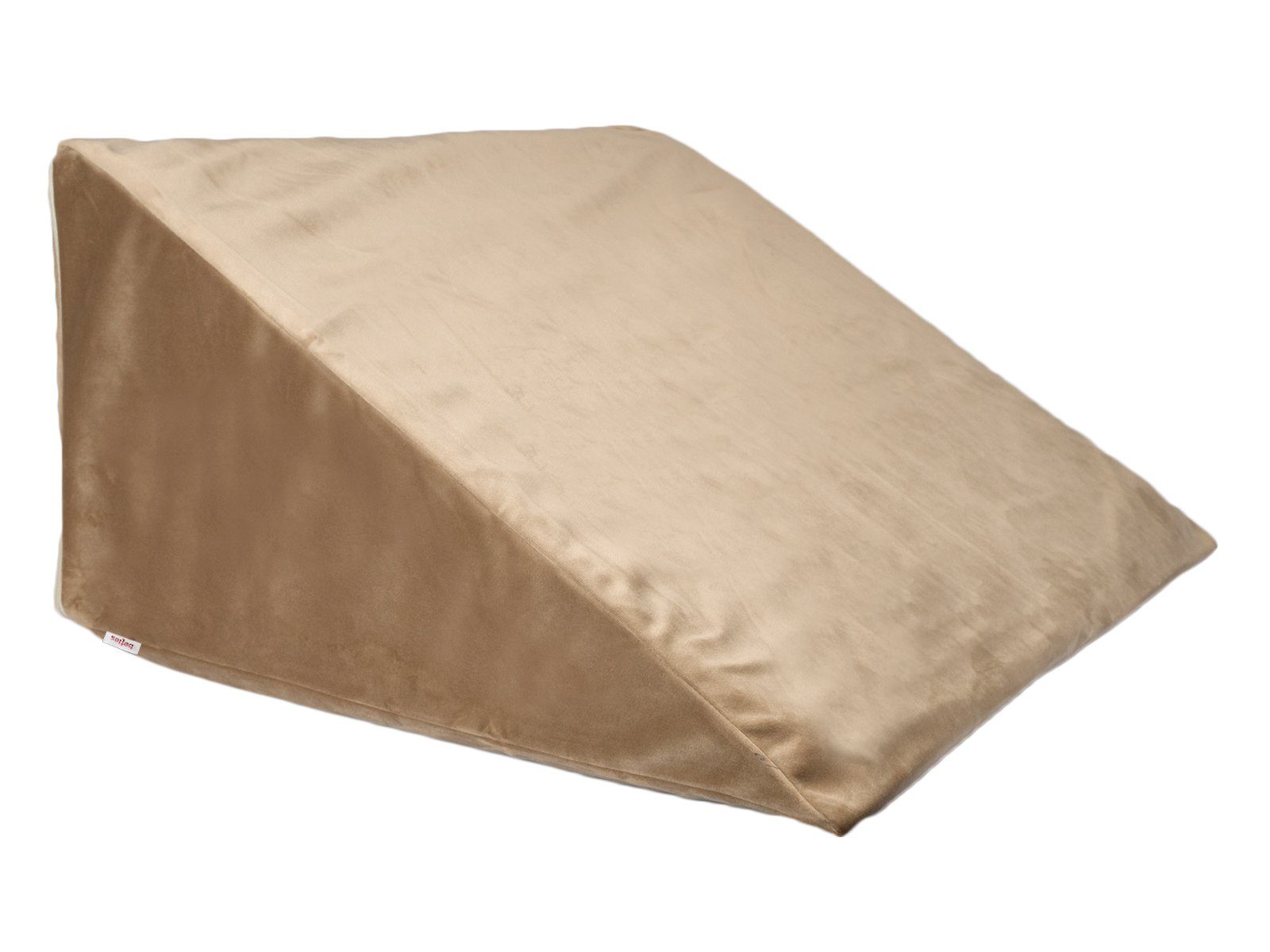beties Kissenbezug Samt&Sonders, (1 Stück), Samt Keilkissenbezug braun-beige ca. 62x49x30 cm mit Reißverschluss