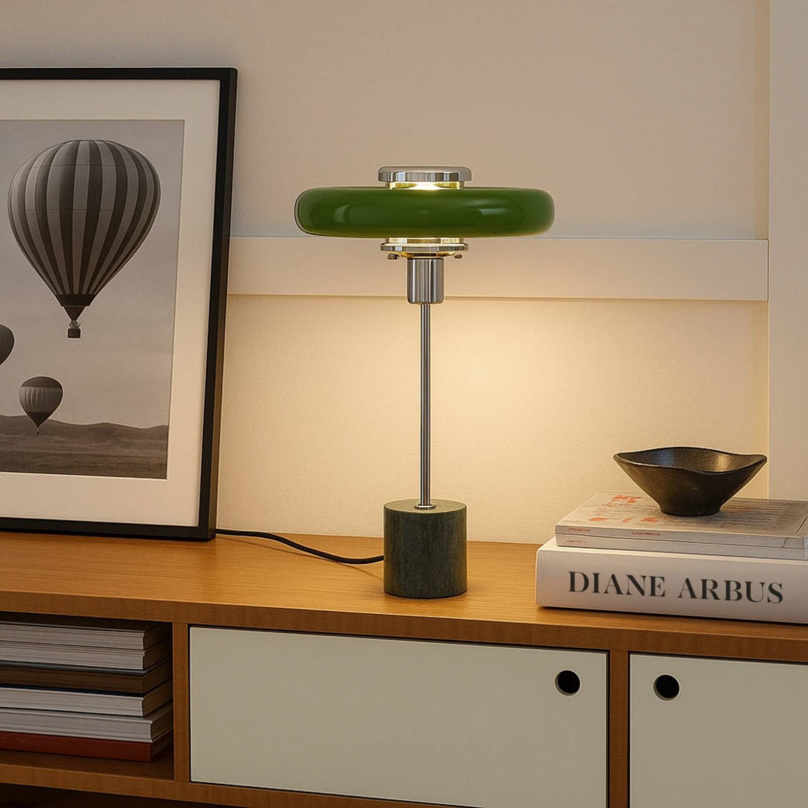 Lindby Tischleuchte Branford, Metall, Grün IP20, 1 x 10 W LED
