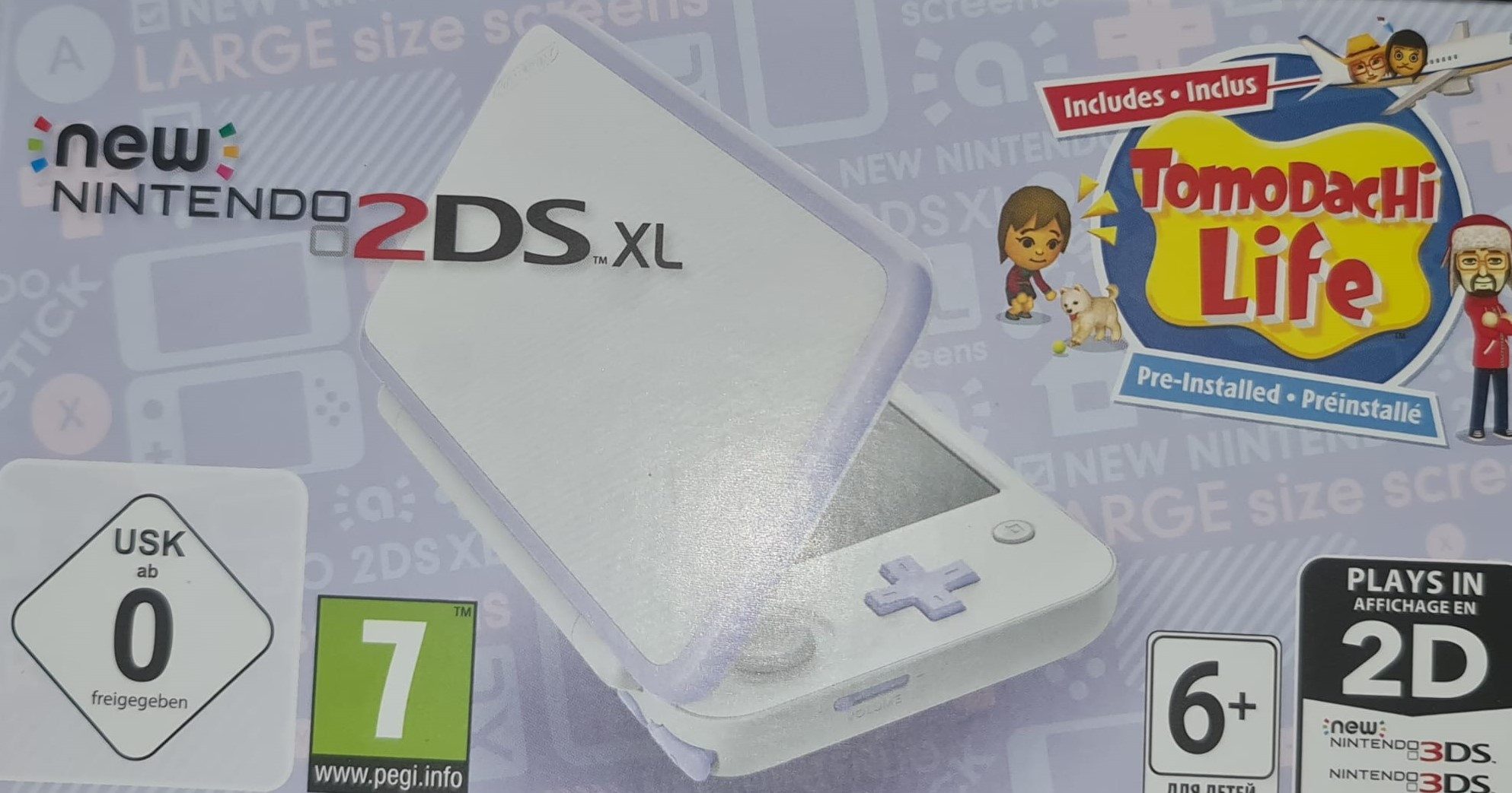 New Nintendo 3 DS XL New 2DS XL weiß Lavendel inkl. Tomodachi Life