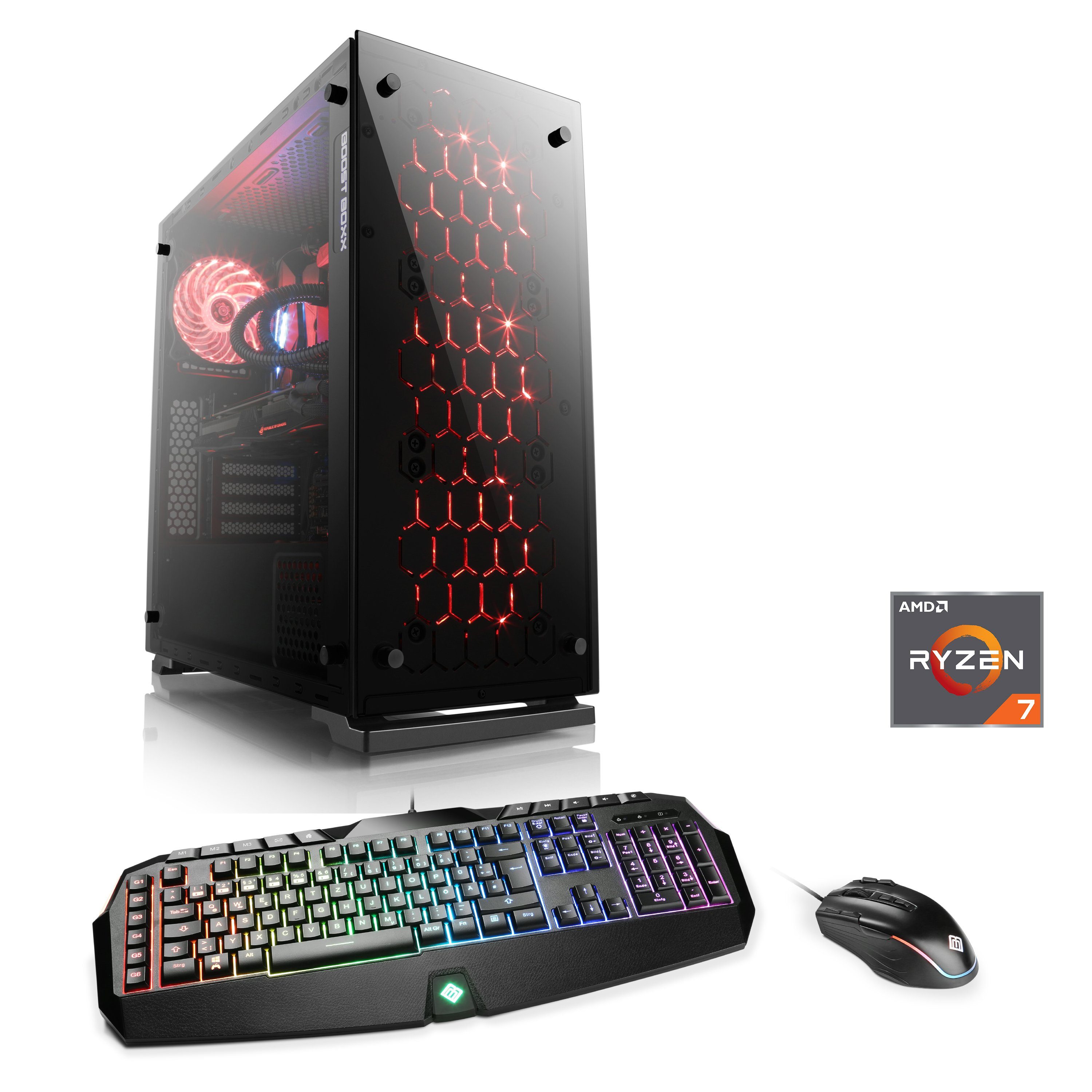 CSL Gaming PC, Ryzen 7 3700X, RX 5700 XT, 16 GB DDR4, 500 GB SSD »HydroX T8095 Wasserkühlung