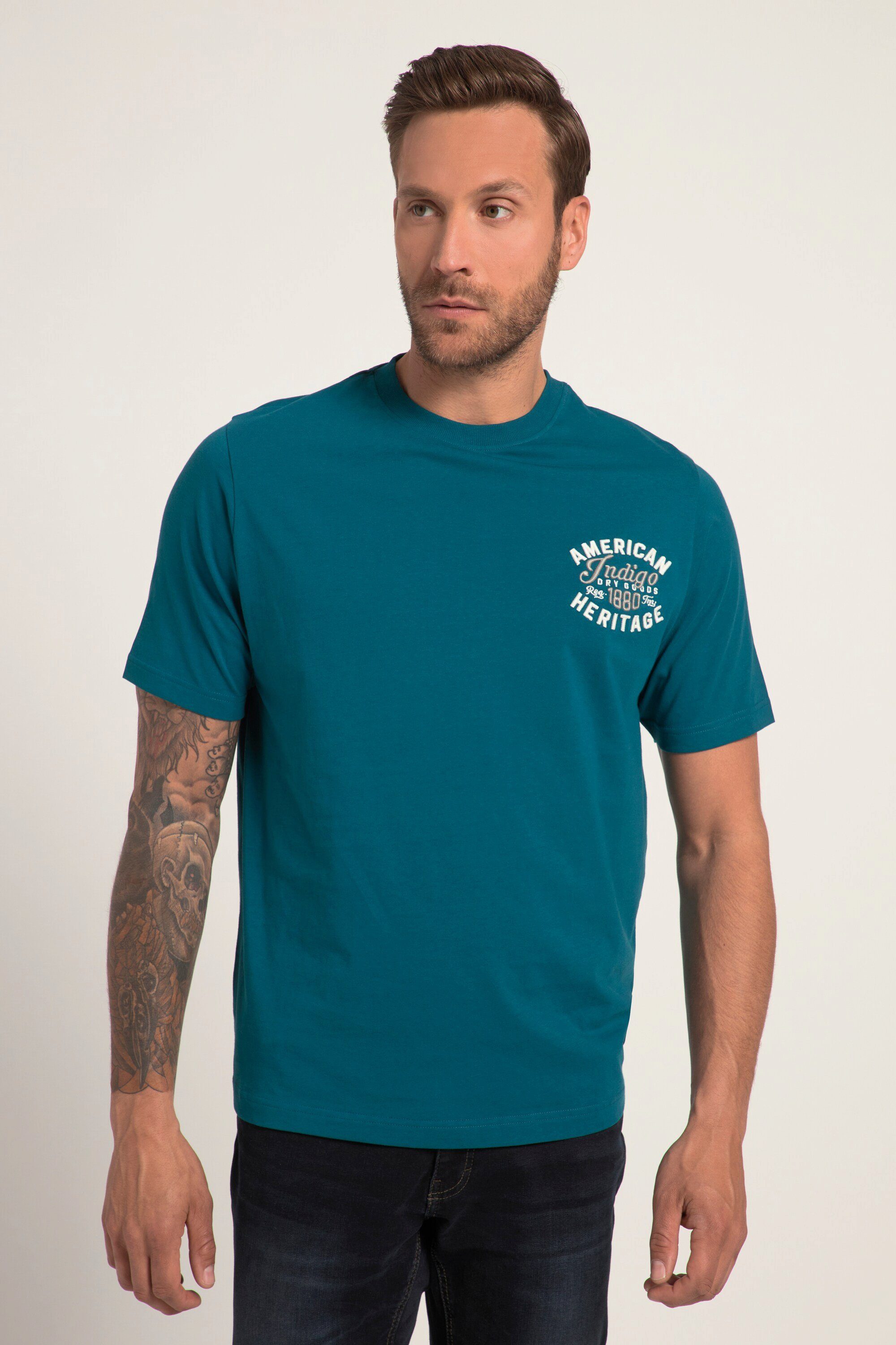 JP1880 T-Shirt T-Shirt Halbarm Stickerei Rundhals | T-Shirts