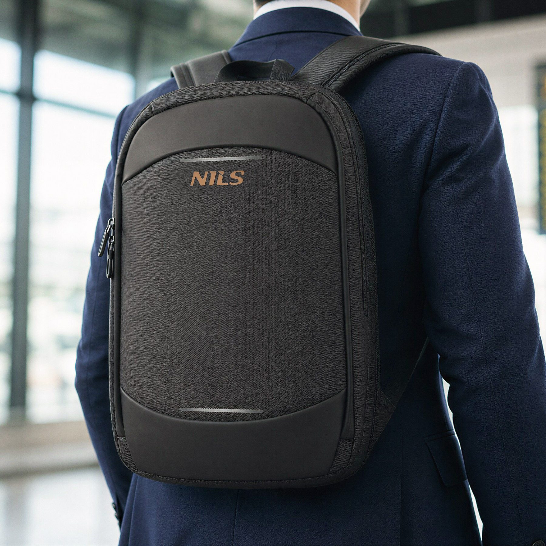 NILS CAMP Laptoprucksack Business Rucksack 19L Laptoptasche, Versteckte Anti-Diebstahl-Tasche für sichere Aufbewahrung