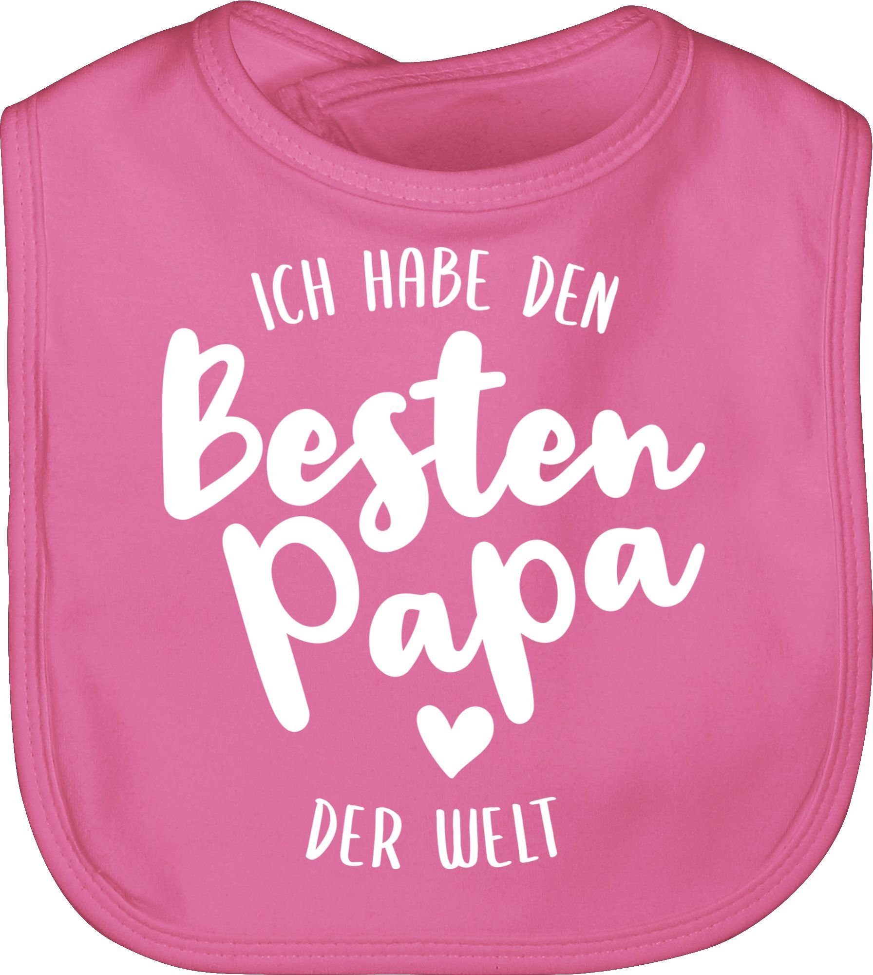 Shirtracer Lätzchen Ich habe den besten Papa der Welt, Geschenk Vatertag Baby 2 Pink
