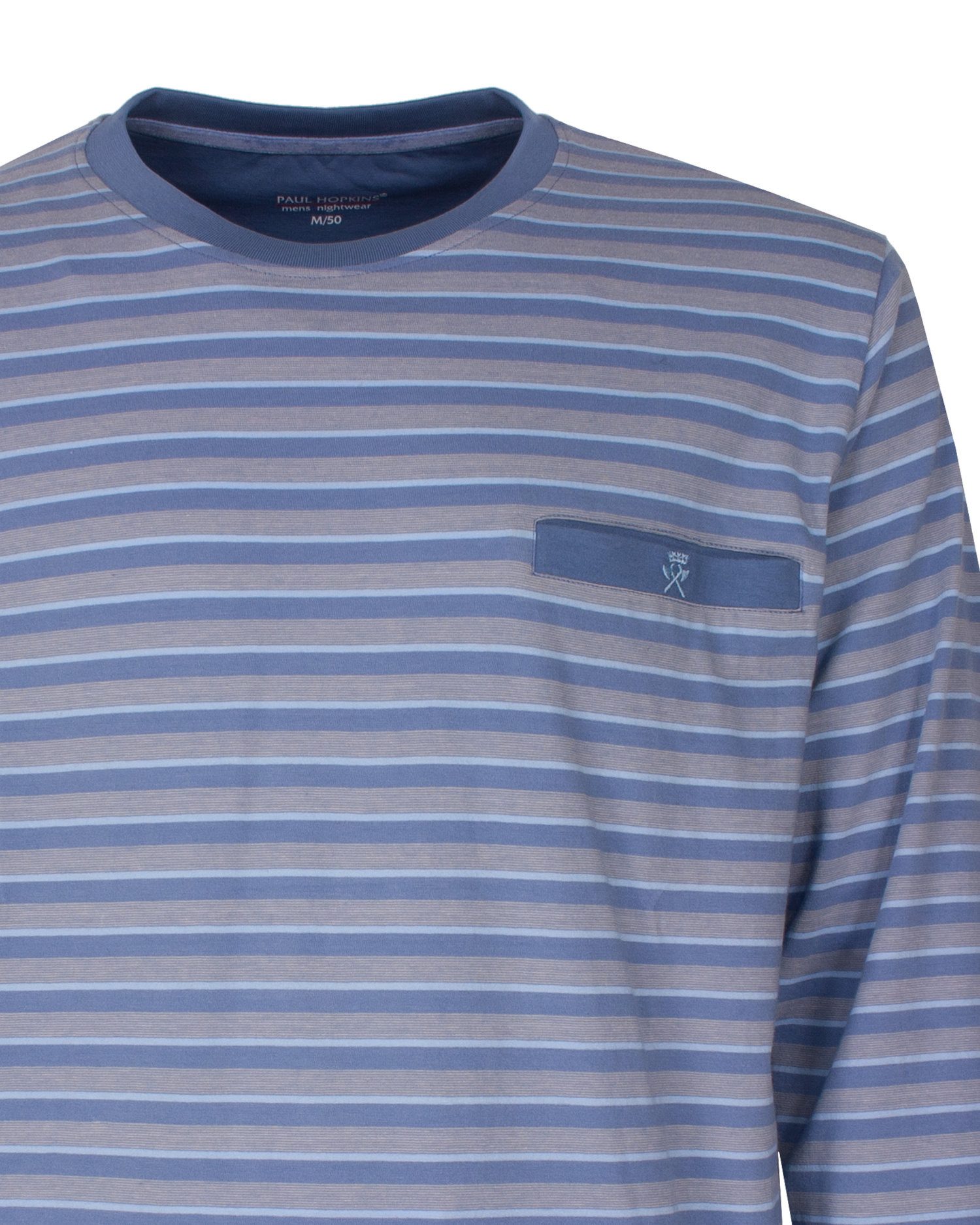 Paul Hopkins Schlafanzug Herren Pyjama mit Bündchen (2 tlg) Baumwolle günstig online kaufen
