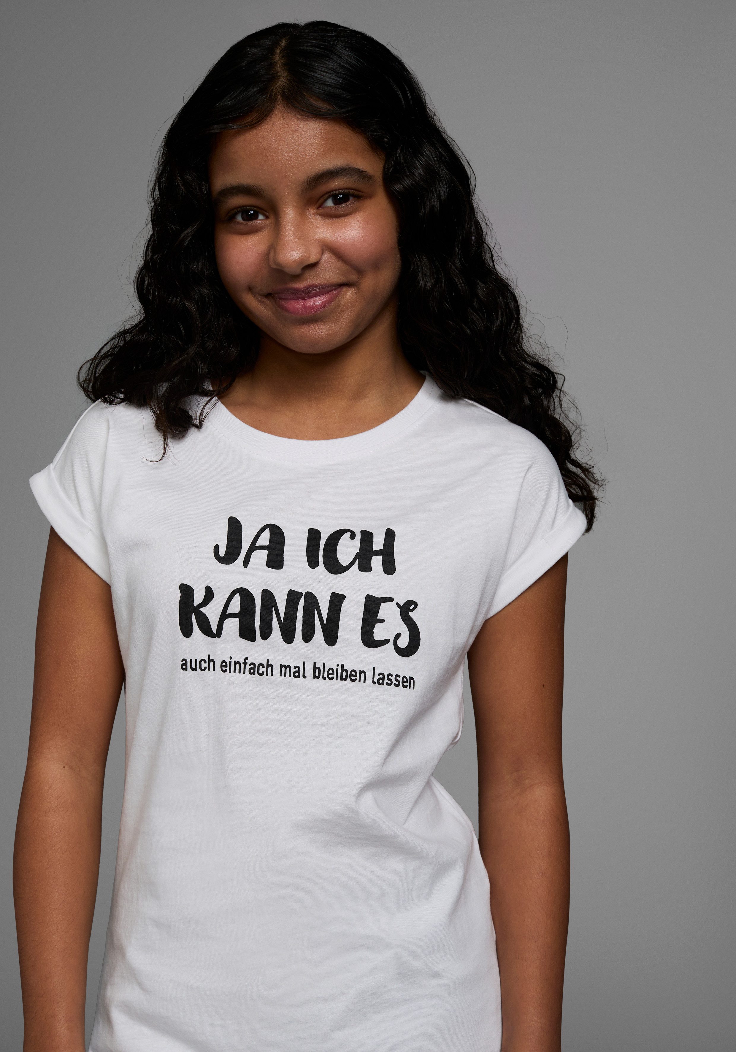 KIDSWORLD T-Shirt Ja ich kann es ... Kurzarm, bequeme Passform, mit coolen Statements