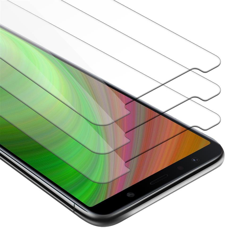 Cadorabo Schutzfolie »3er Pack Tempered«, (Samsung Galaxy A7 2018, 3-St),  3x Schutzglas Panzer Folie für Samsung Galaxy A7 2018 (Tempered)  Display-Schutzglas mit 3D Touch