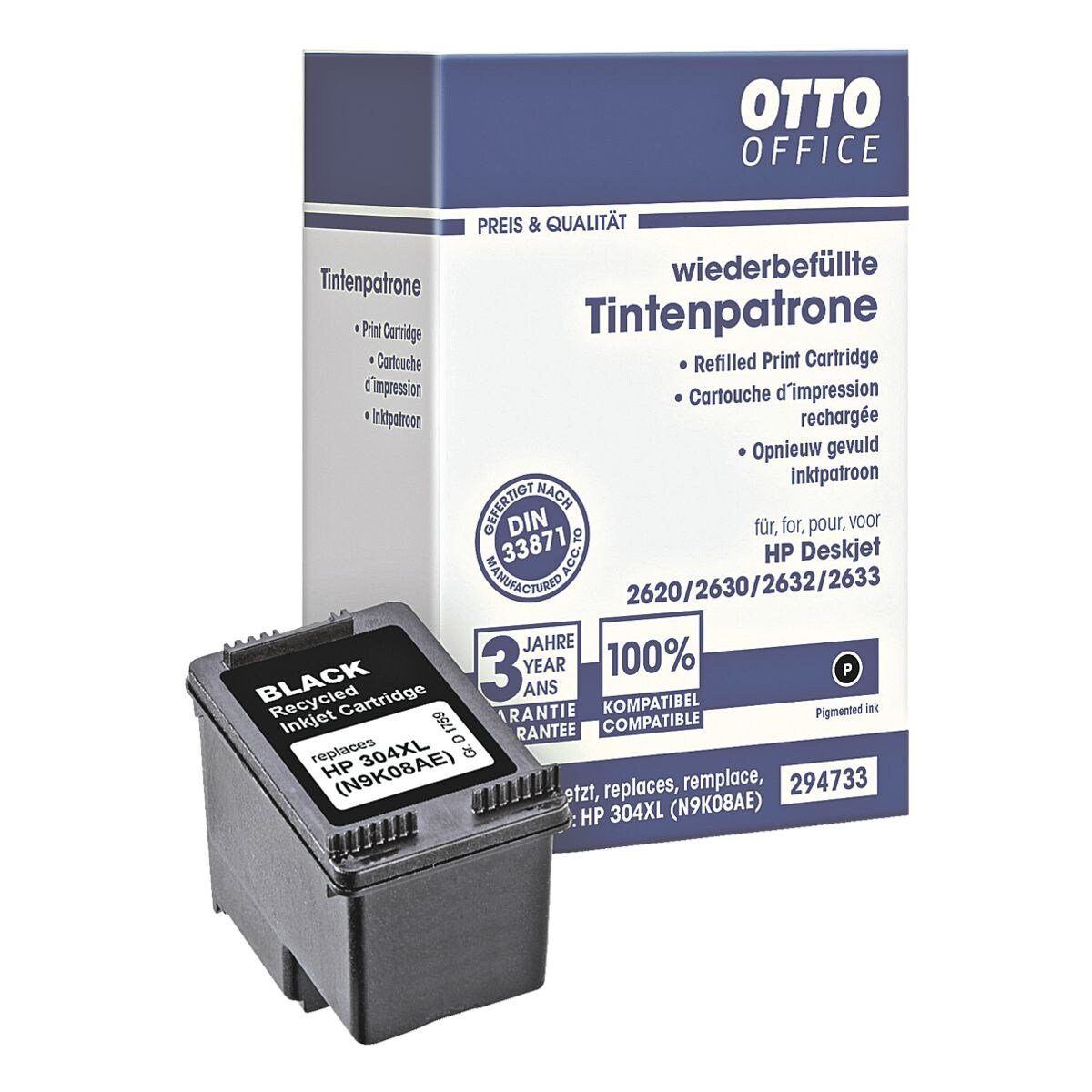 Otto Office Tintenpatrone (1-tlg., ersetzt HP »N9K08AE« Nr. 304 XL, schwarz)