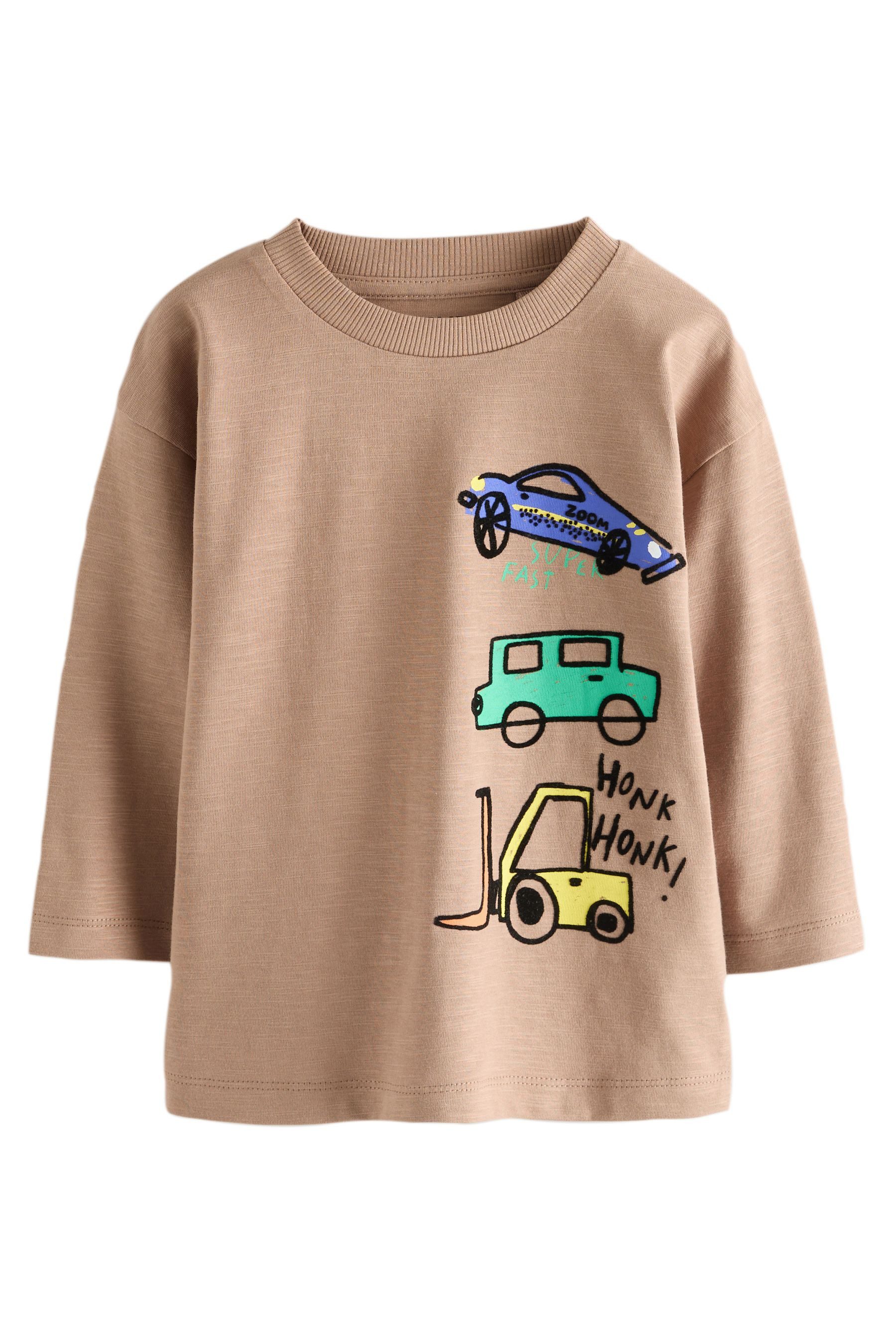 Langarmshirt Langärmeliges Shirt mit Rückengrafik