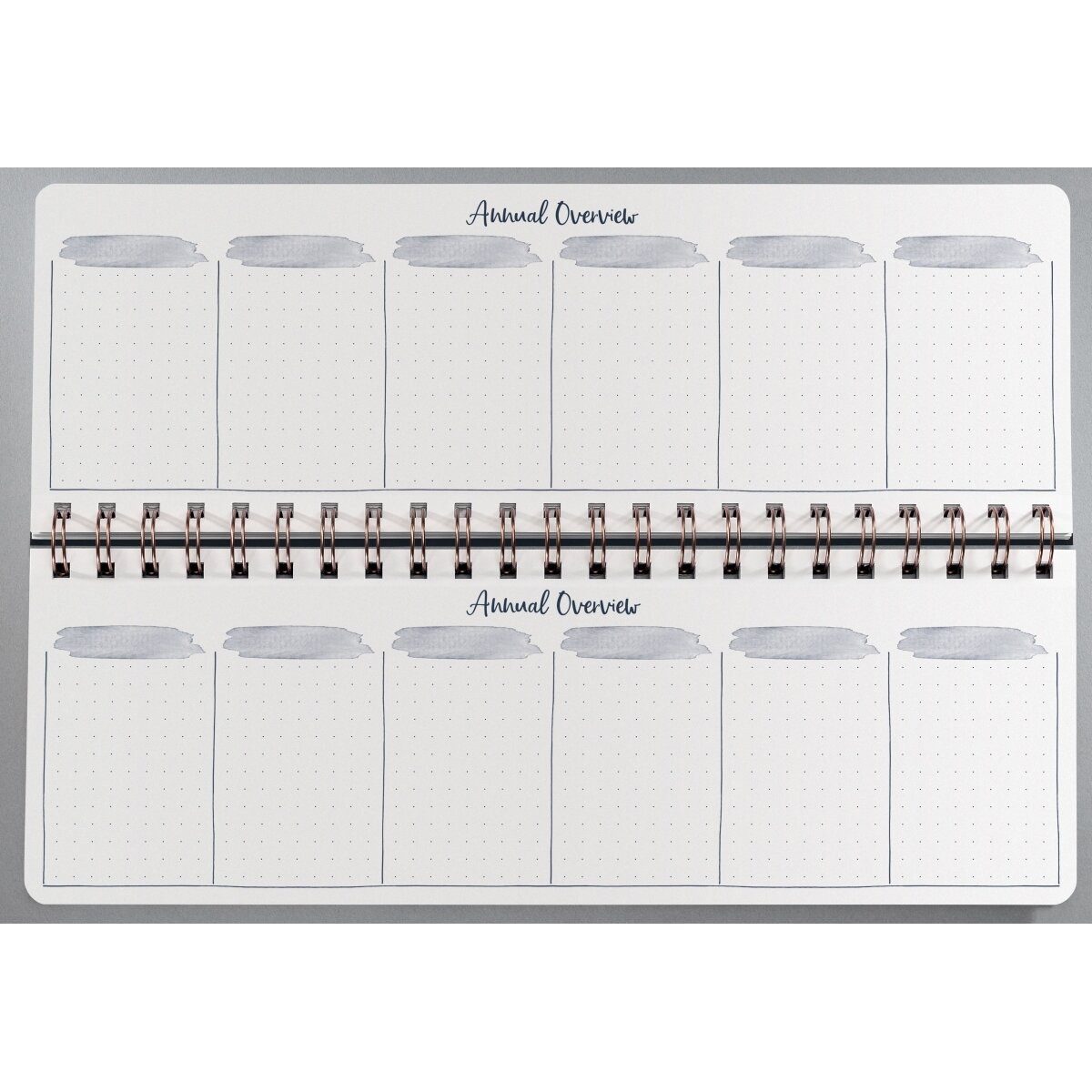 Sigel Schreibtischkalender Wochenplaner Jolie (EN) undatiert 1 Woche/2 Steiten Apricot Inspirati