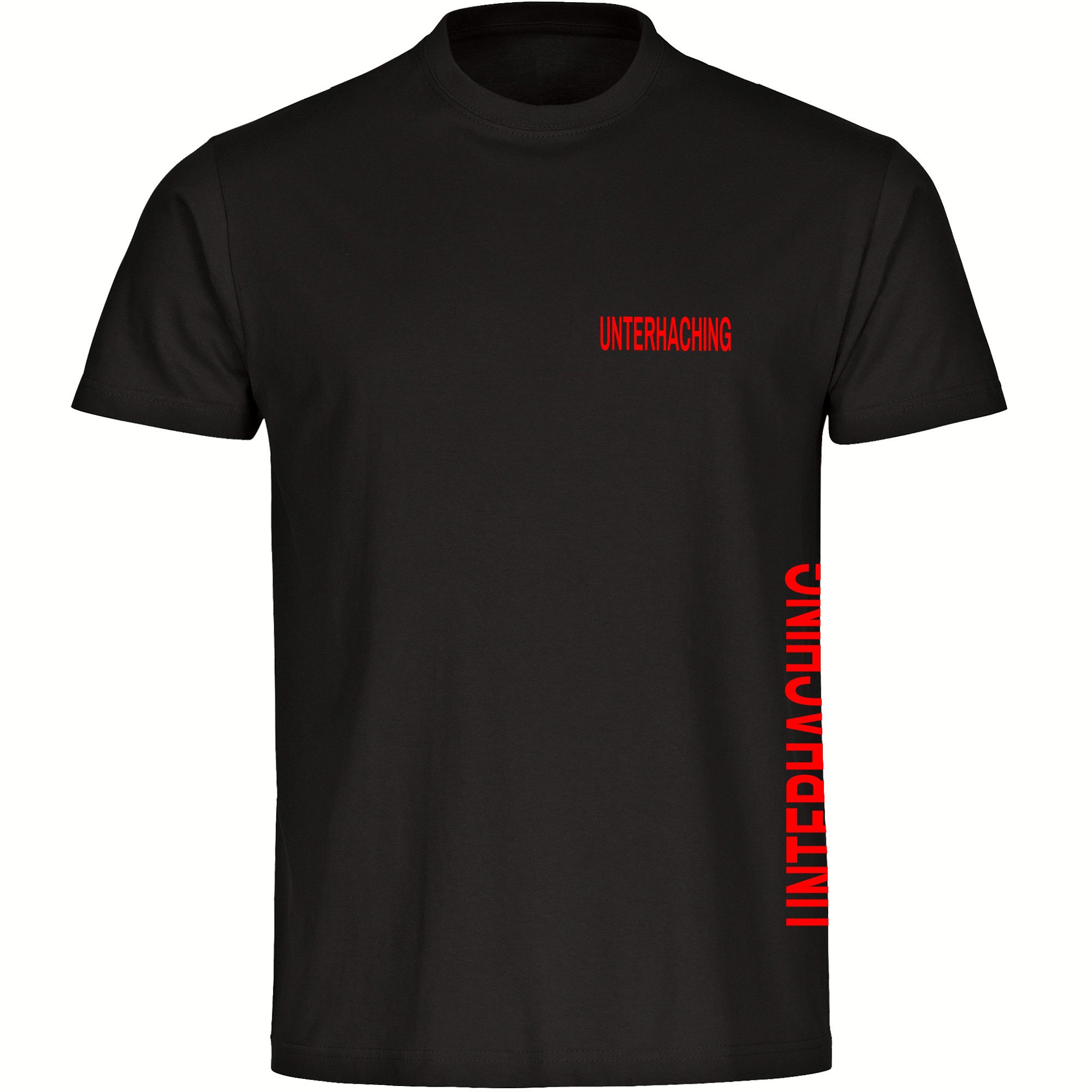 multifanshop T-Shirt Herren Unterhaching - Brust & Seite - Männer