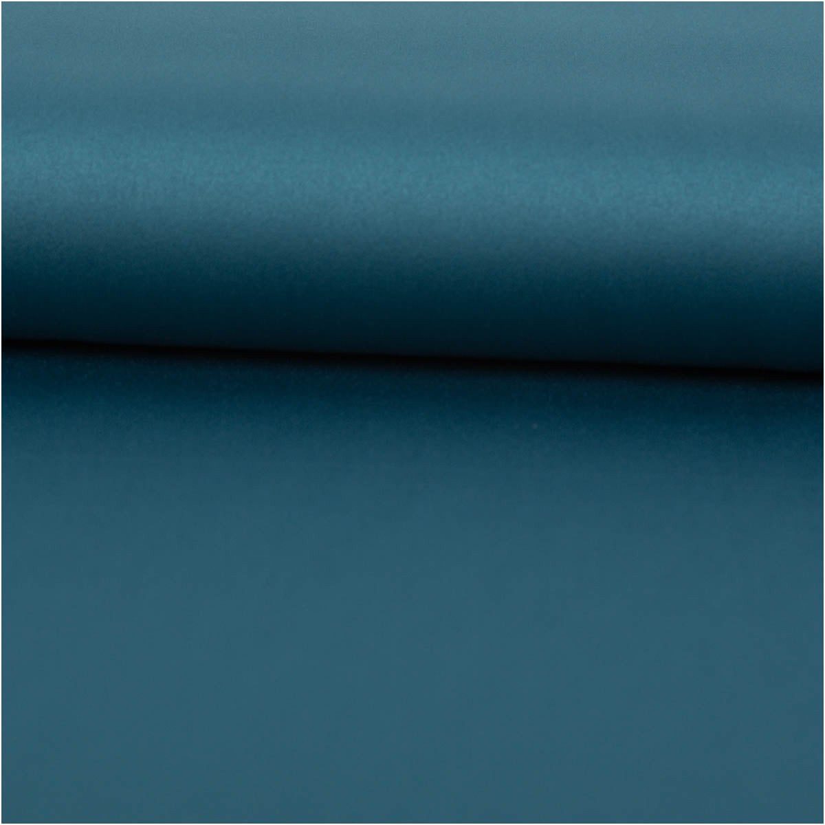 SCHÖNER LEBEN. Stoff Royal Micro Satin Stoff Meterware Petrolblau 140cm, pflegeleicht