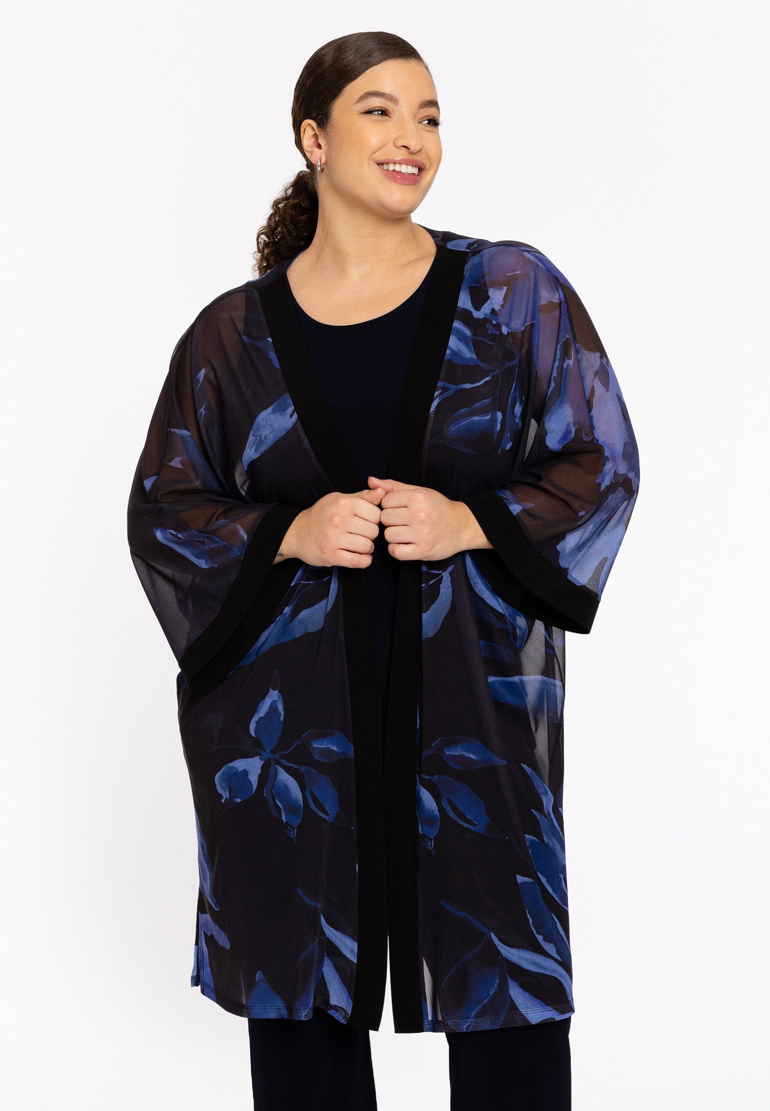 YOEK Cardigan Damen Kimono mit Druck