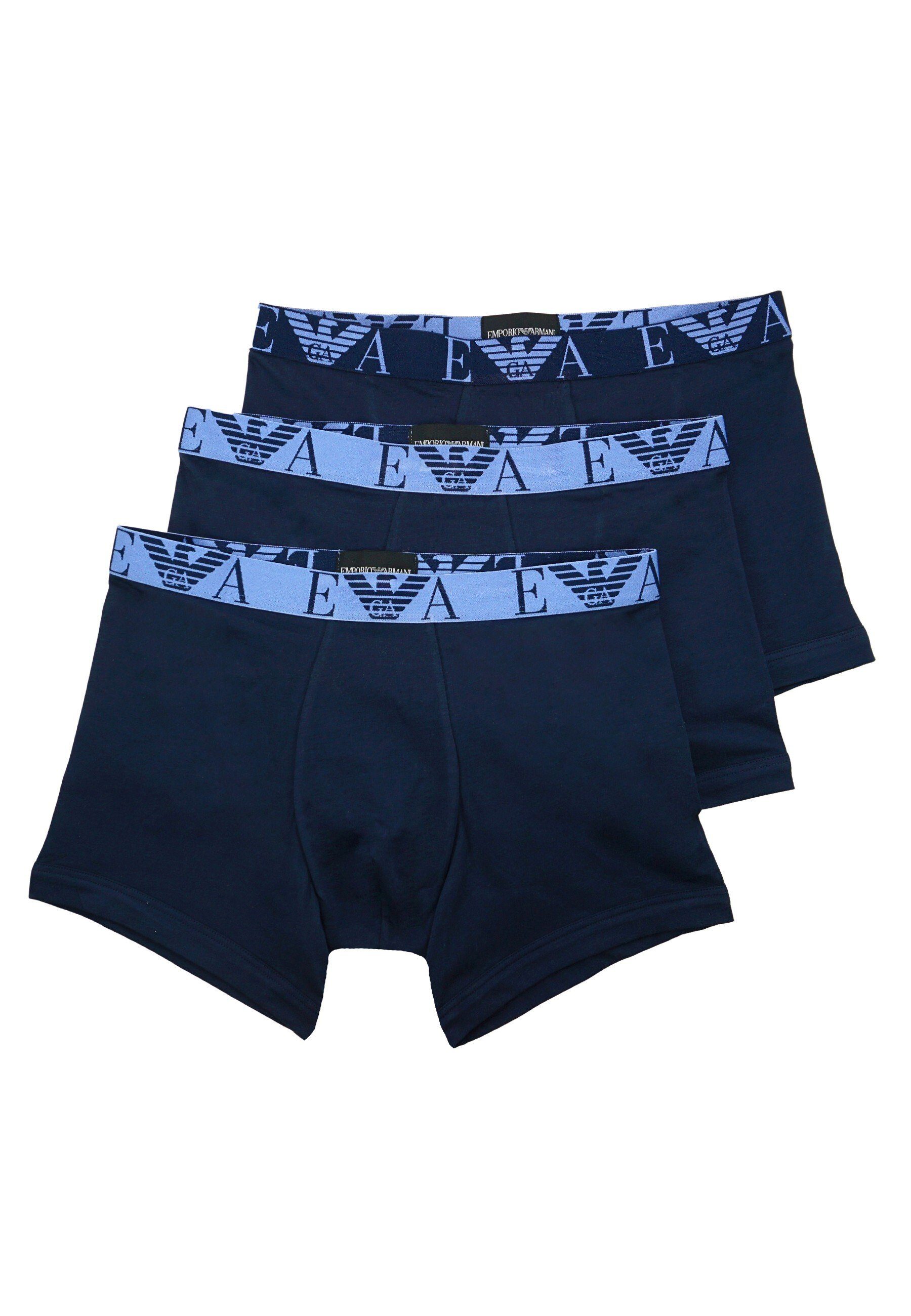 Emporio Armani Boxershorts Boxer 3 Pack Shorts Knit (3-St) Marine