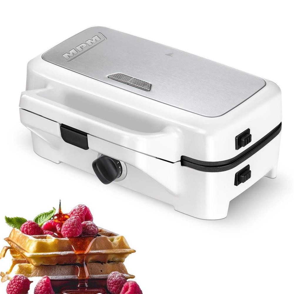 MPM 3-in-1-Sandwichmaker MPM MOP-33M 3-in-1 Sandwichmaker Waffeleisen Grill 1200 W, 3 Wechselplatten, 1200 W, Temperaturregler, Antihaftbeschichtung