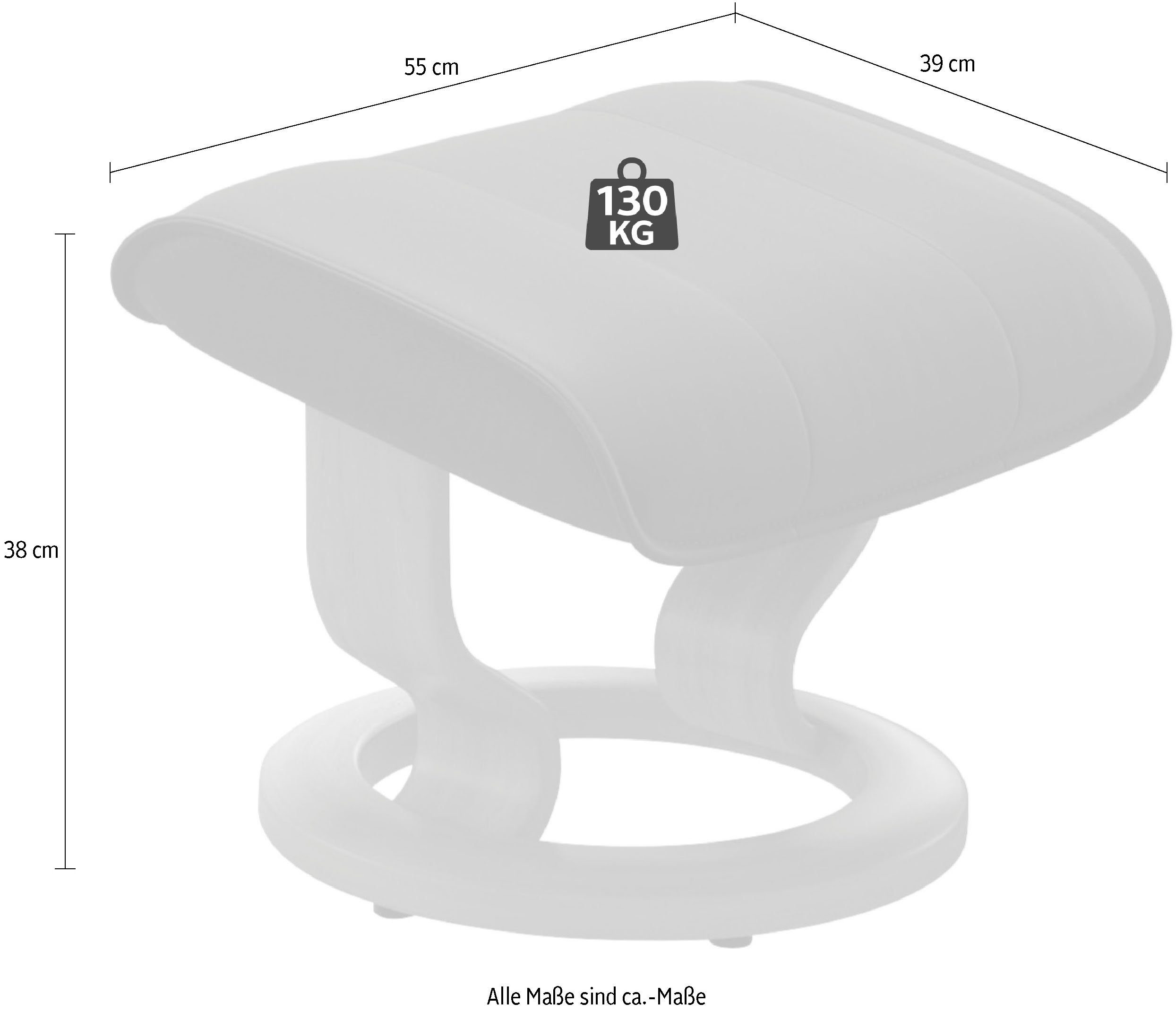 Stressless® Fußhocker Admiral, mit Classic Base, Gestell Schwarz