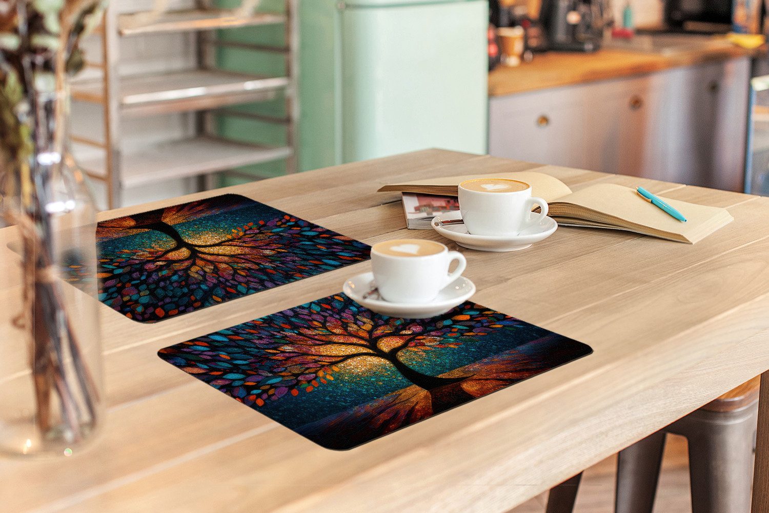 MuchoWow Platzset Mosaik - Bunt - Baum