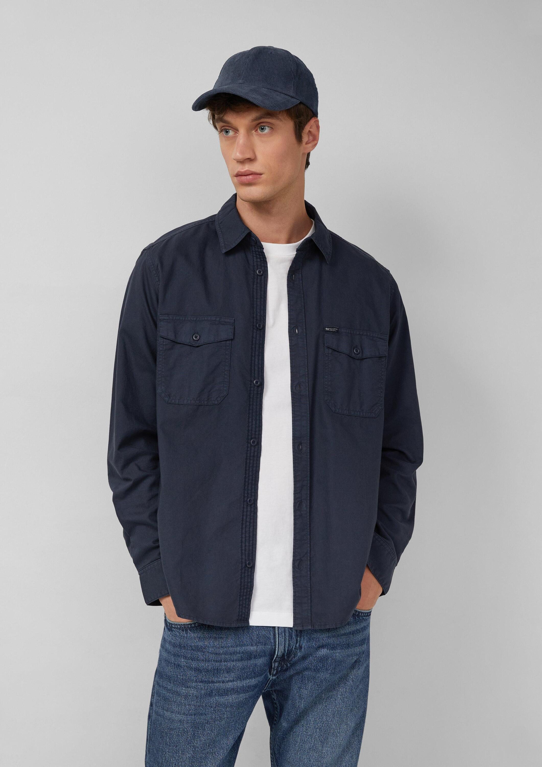 s.Oliver Snapback Cap Kappe Cord-Kappe mit Label-Patch