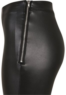 URBAN CLASSICS Stoffhose Urban Classics Damen Ladies Synthetic Leather Flared Pants (1-tlg)