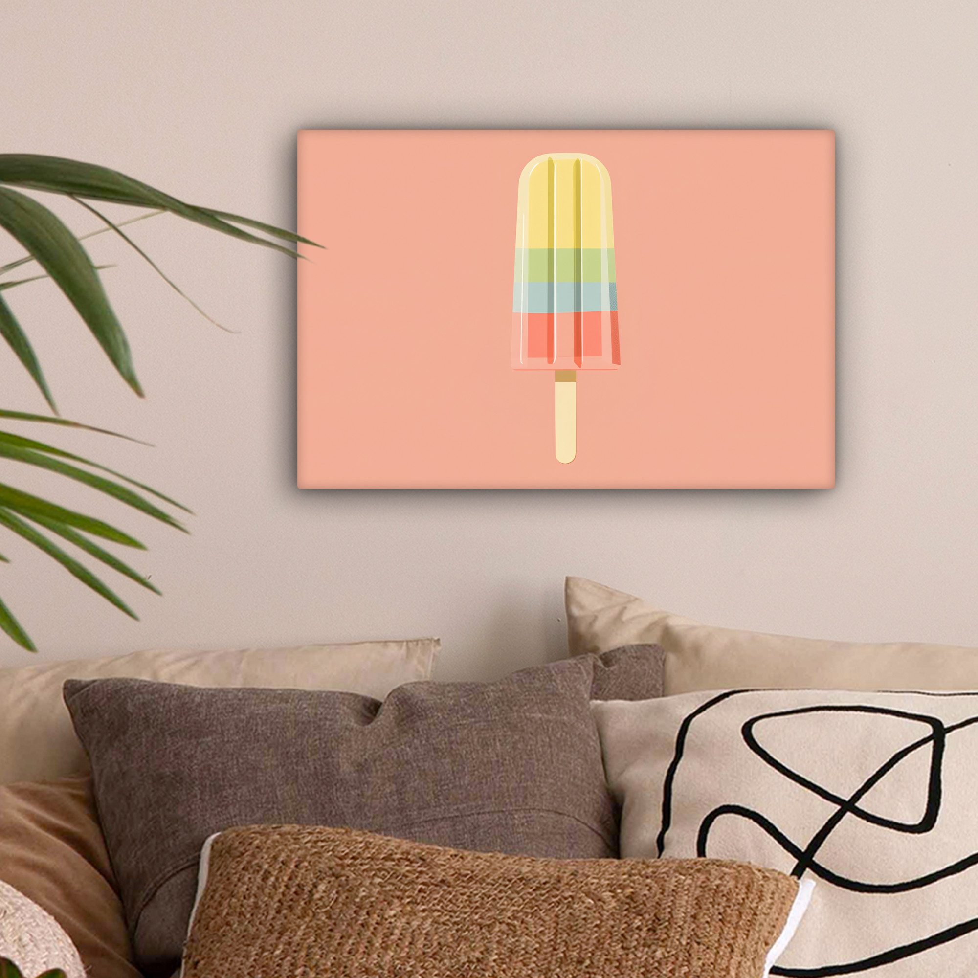 OneMillionCanvasses® Leinwandbild Wassereis - Pastelltöne - günstig online kaufen