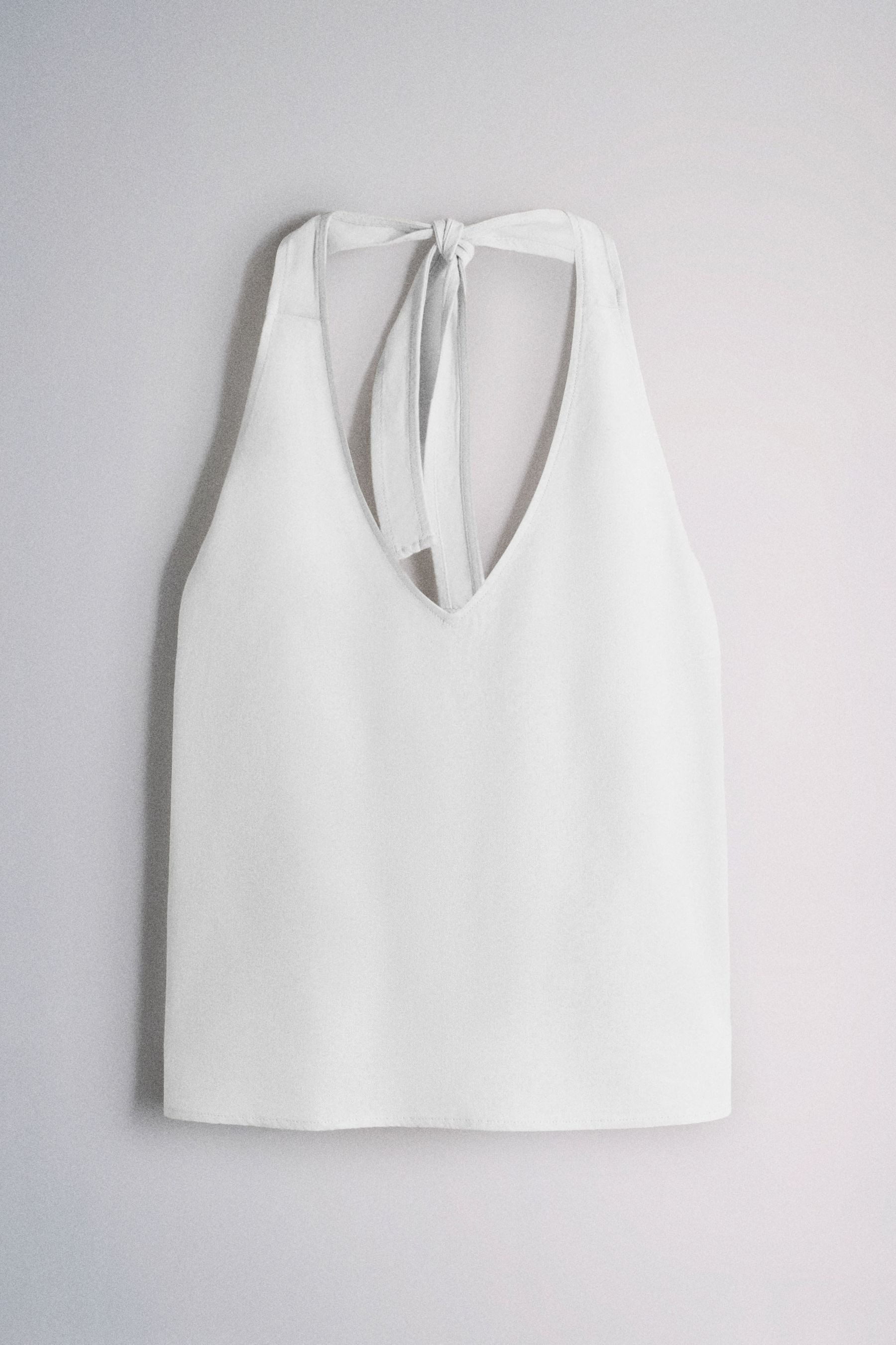 The Set Neckholdertop The Set Neckholder-Top mit Leinenanteil, 2er-Pack (2-tlg)