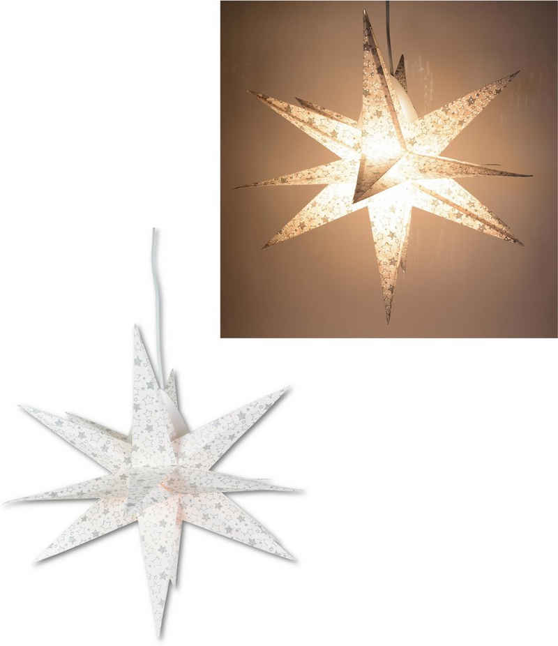 RIFFELMACHER & WEINBERGER Dekolicht »Fensterstern, Weihnachtsdeko«, Leuchtmittel wechselbar, in 3D Optik, mit Motiv