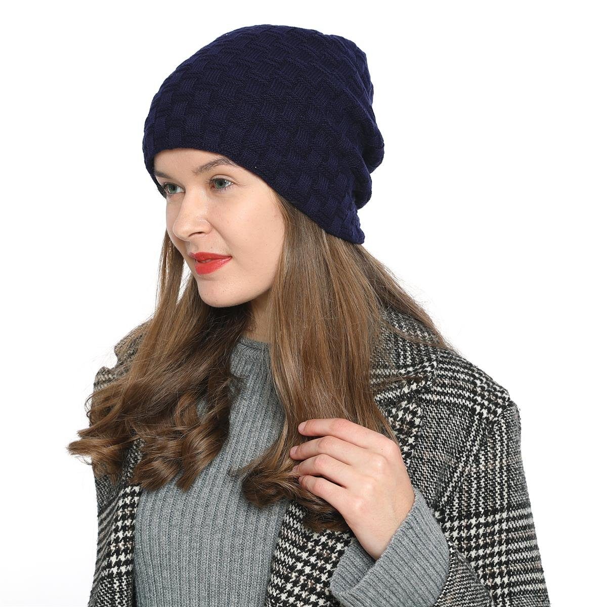 DonDon Beanie Damen Beanie Winter Slouch Style mit Innenfutter (Packung, 1- günstig online kaufen