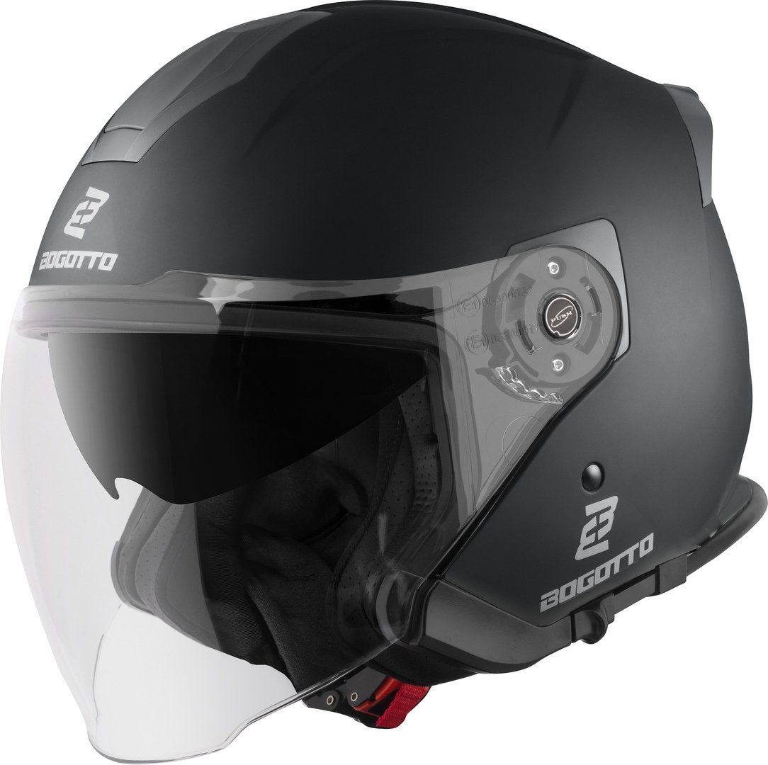 Bogotto Motorradhelm H586 Jethelm, herausnehmbares Visier