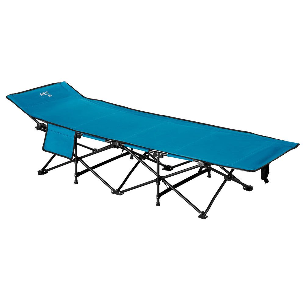 NILS CAMP Klappbett Feldbett Campingliege Gästebett (Spar-Set, 1-St., 188 x 67 cm robust) klappbar, Seitentasche, bis 120 kg, nur 6 kg leicht