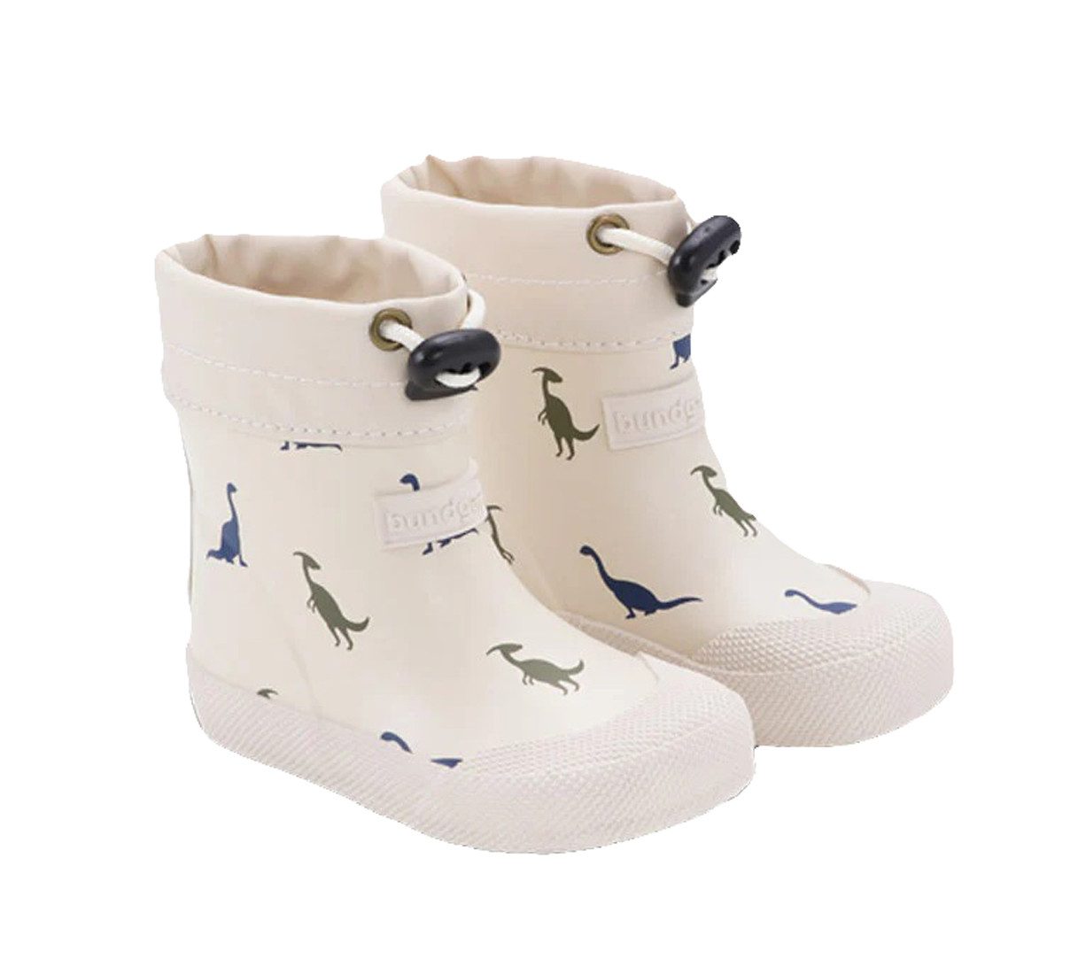 bundgaard Bundgaard Cover Gummistiefel Barfuß Ivory Dino Print Gummistiefel