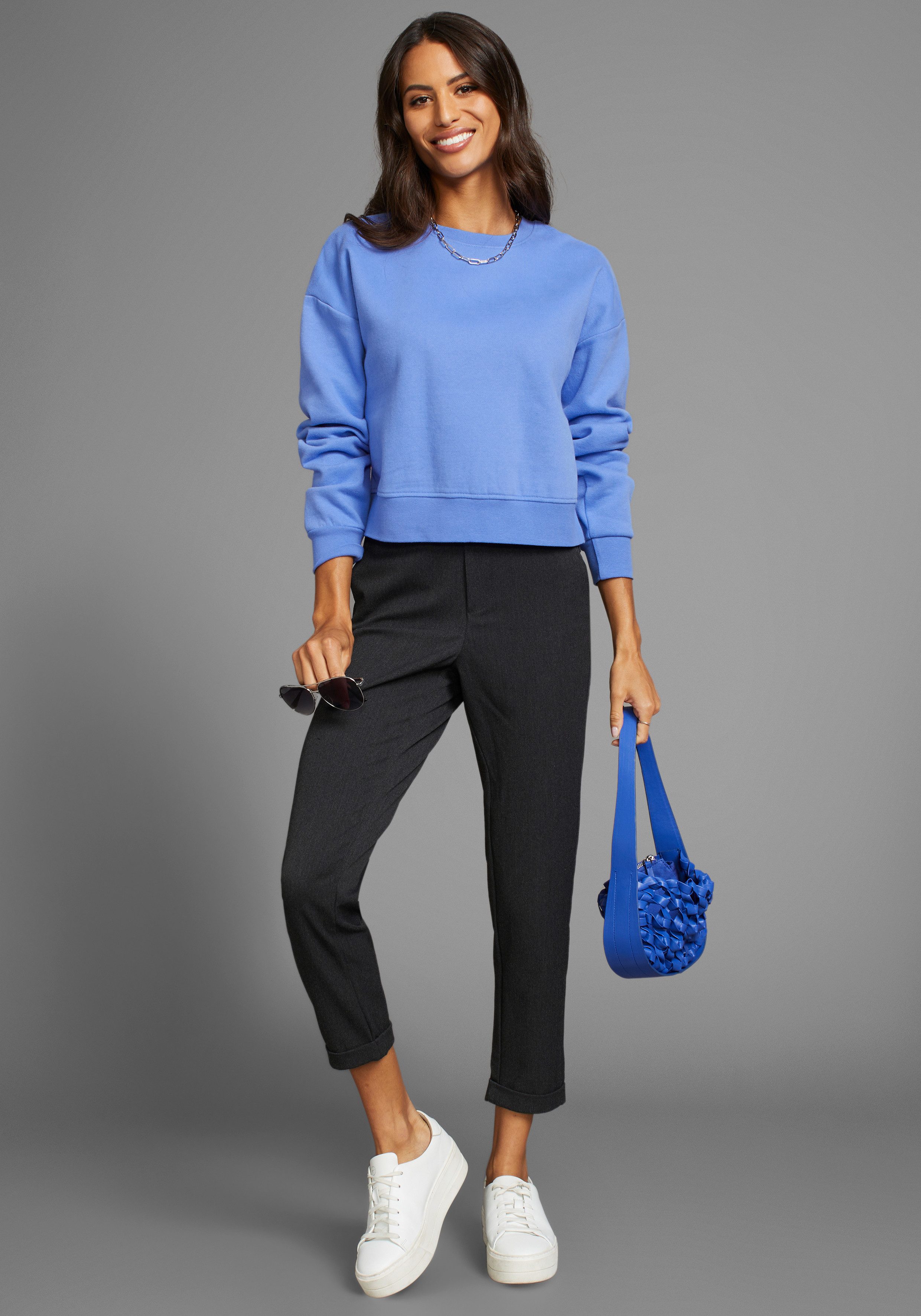 Laura Scott Sweatshirt (1-tlg) Cropped Form – Bild 4 von 5