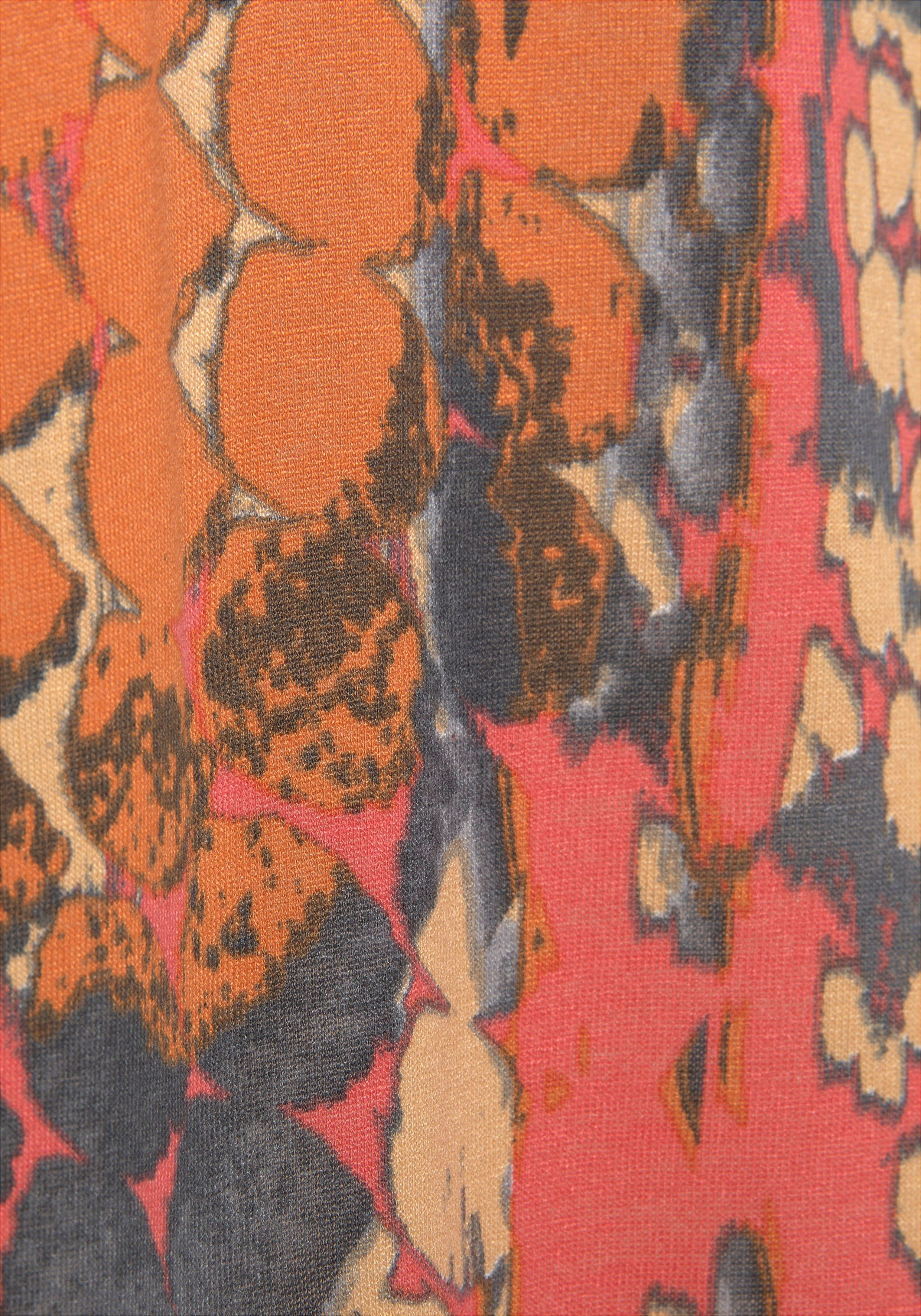 Buffalo Strandtop mit Animalprint, sommerliches Blusentop mit V-Ausschnitt