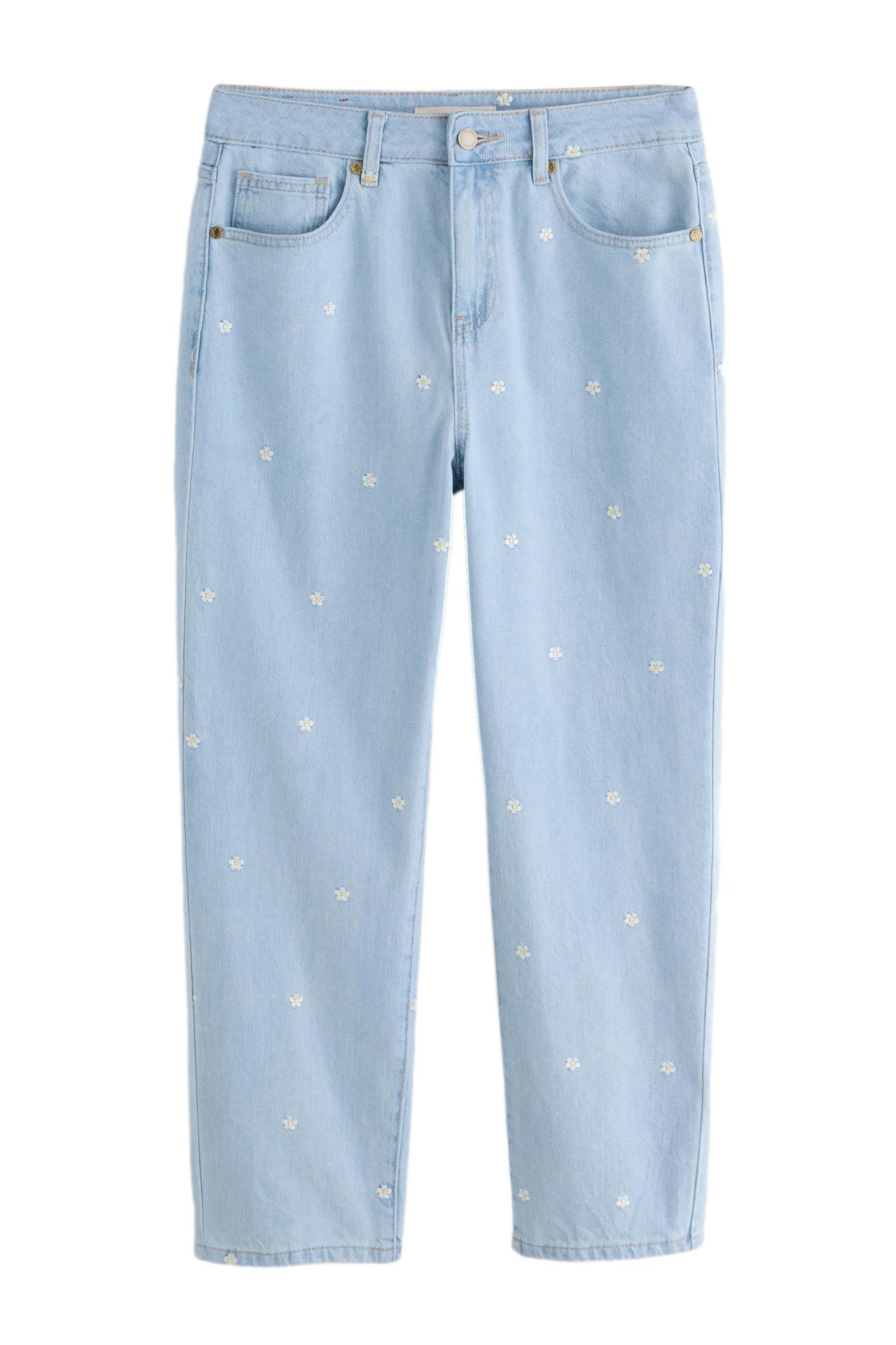 LAURA ASHLEY Straight-Jeans Laura Ashley Jeans mit geradem Bein und Stickerei (1-tlg)