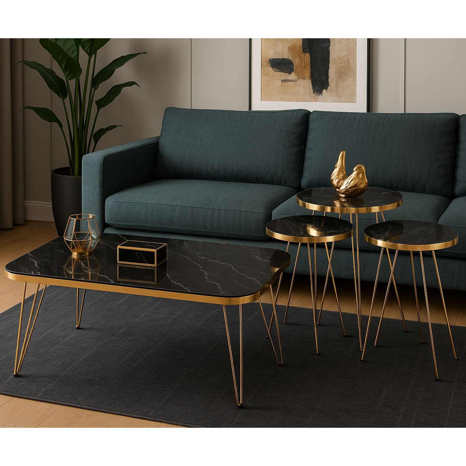 Jungengel Couchtisch Luxus Couchtisch Set 4-teilig günstig online kaufen