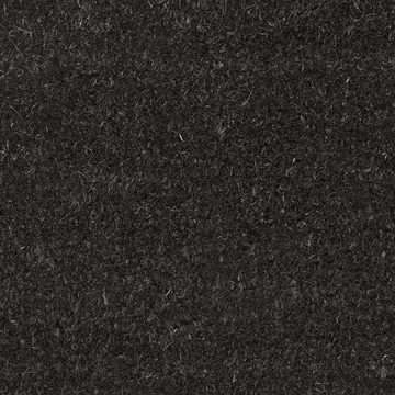 Fußmatte Schwarze Fußmatte Kokos, relaxdays, Höhe: 15 mm