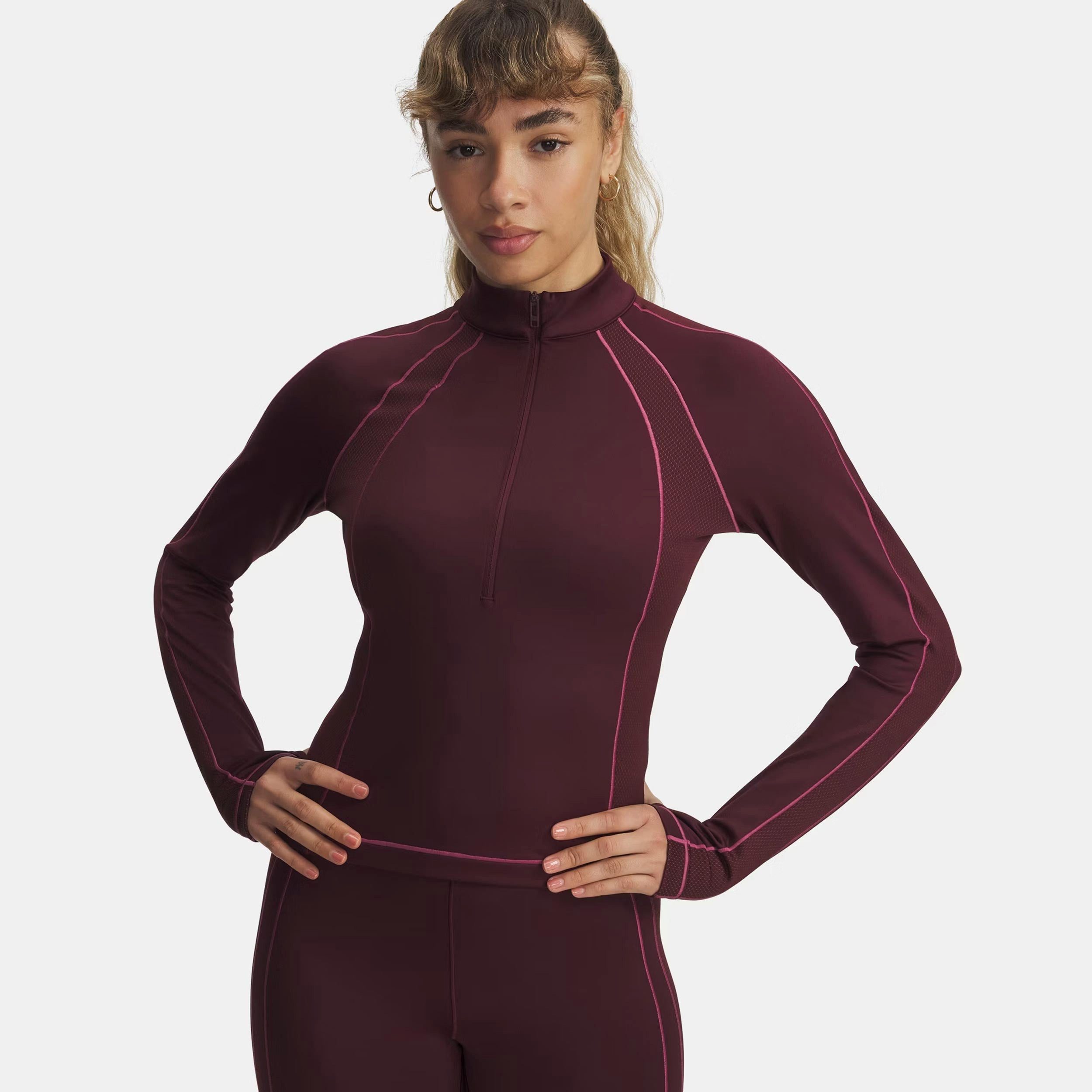 Under Armour® Longsleeve Cold Gear Textured 1/2 Zip