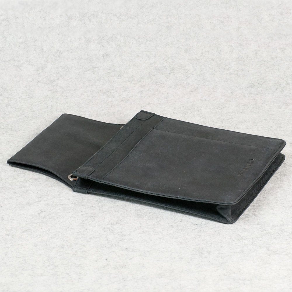 BRANCO Kellnerbörse Profi / geöltem Kellnerholster Schwarz, Echt-Leder, Kellnerhalfter Schwarz, aus Modell 41434