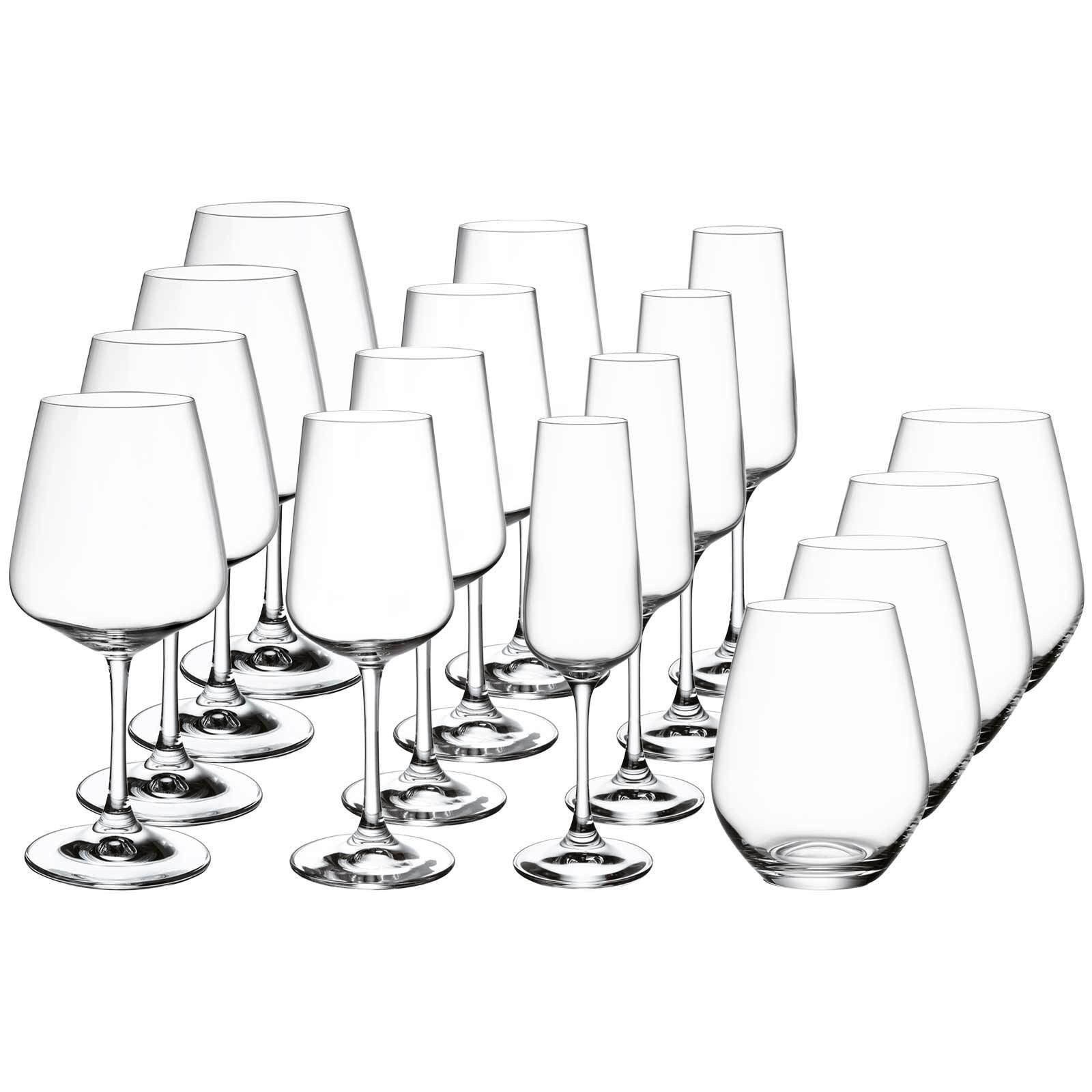 Villeroy & Boch Gläser-Set Ovid Gläser Set 16er Set, 16-tlg., Glas