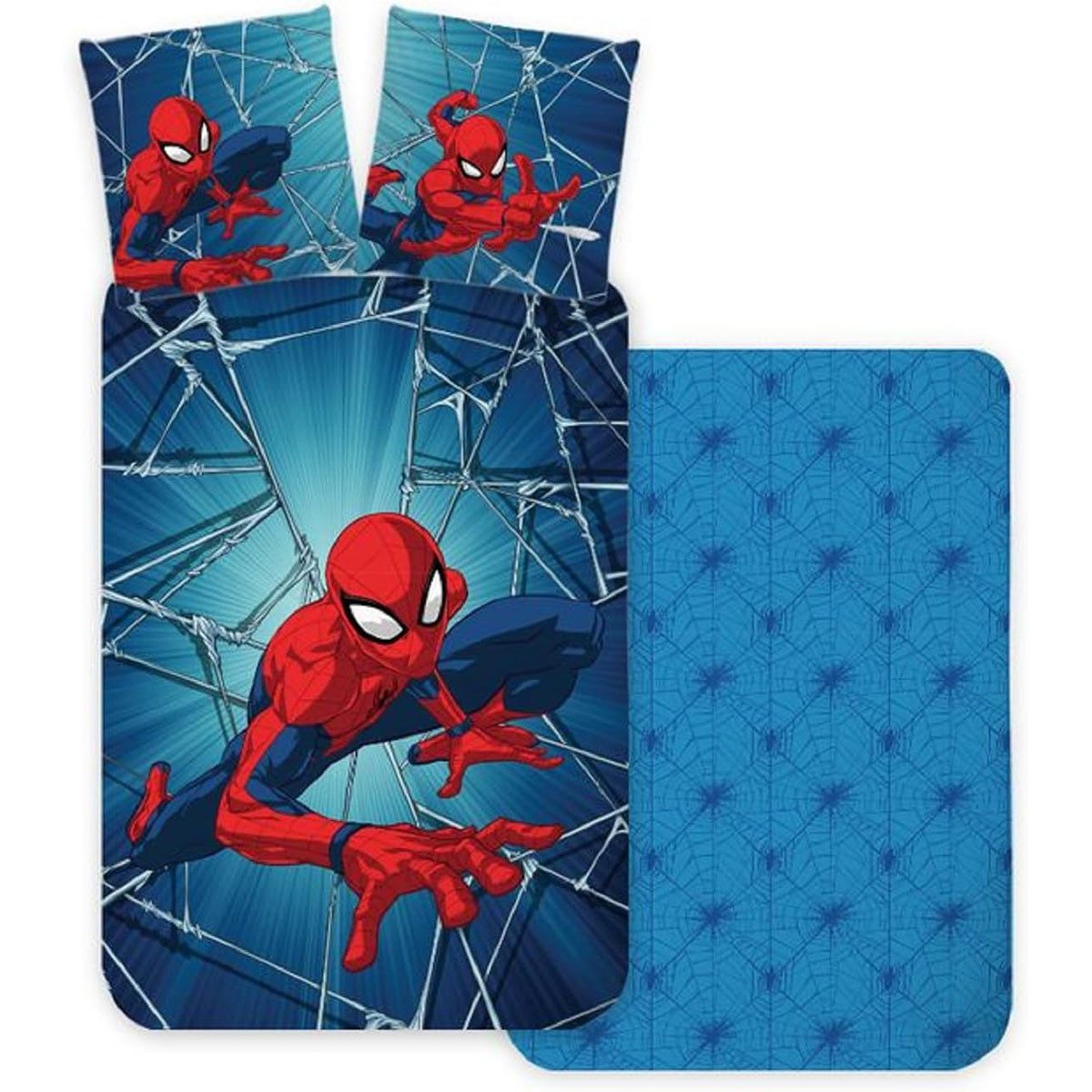 MARVEL Kinderbettwäsche Marvel Spider-Man Kinderbettwäsche Babybettwäsche 100x135 cm, Renforcé, 2 teilig