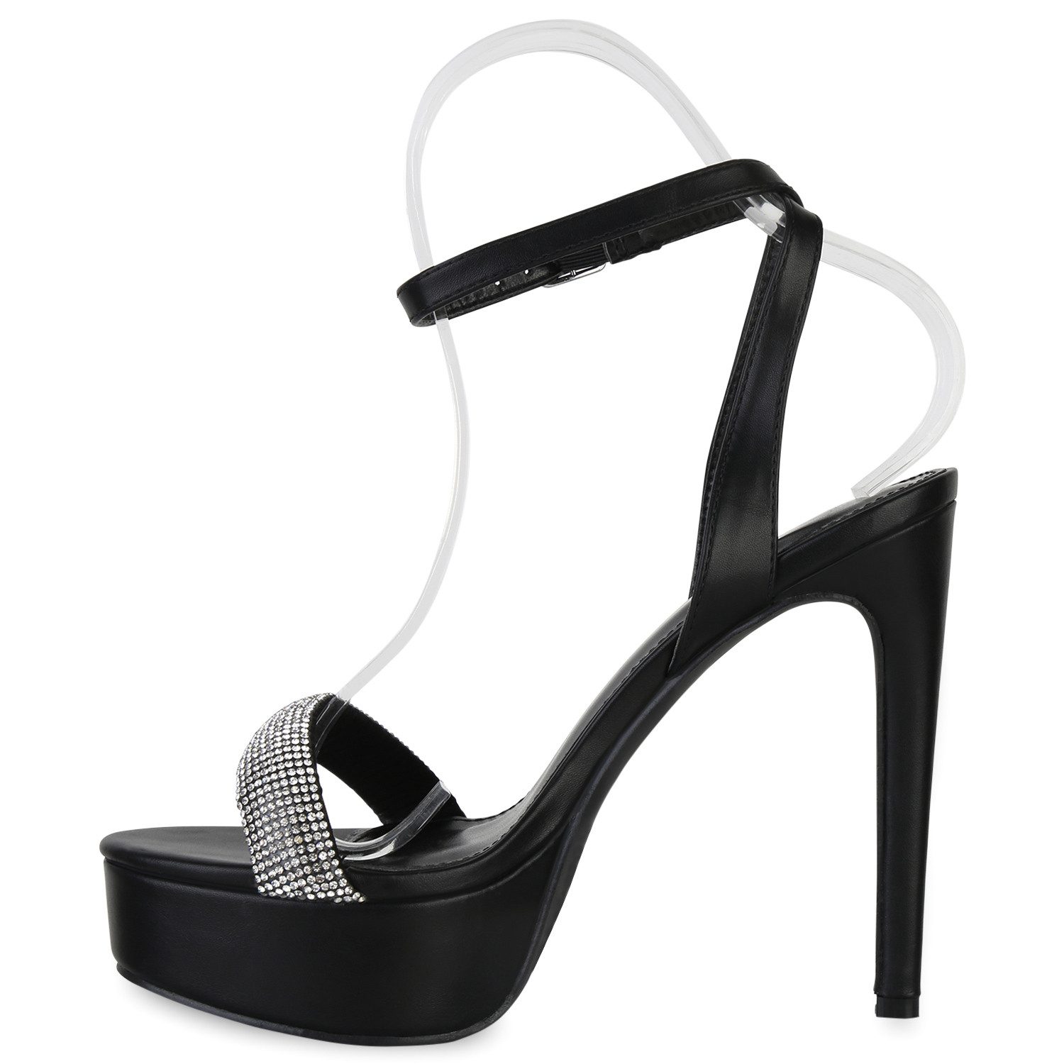 VAN HILL 840042 Plateausandaletten Damen Plateau Sandaletten Stiletto Party günstig online kaufen