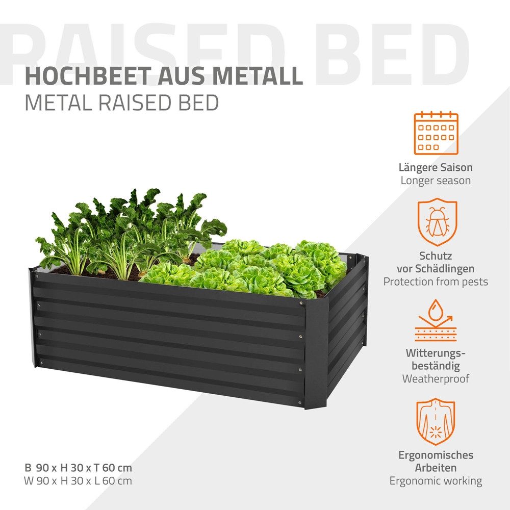 ML-DESIGN Hochbeet Pflanzkasten aus Metall für günstig online kaufen