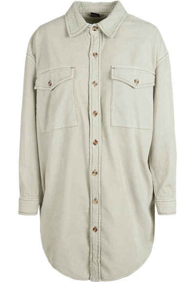 URBAN CLASSICS Hemdbluse Damen Ladies Long Corduroy Overshirt