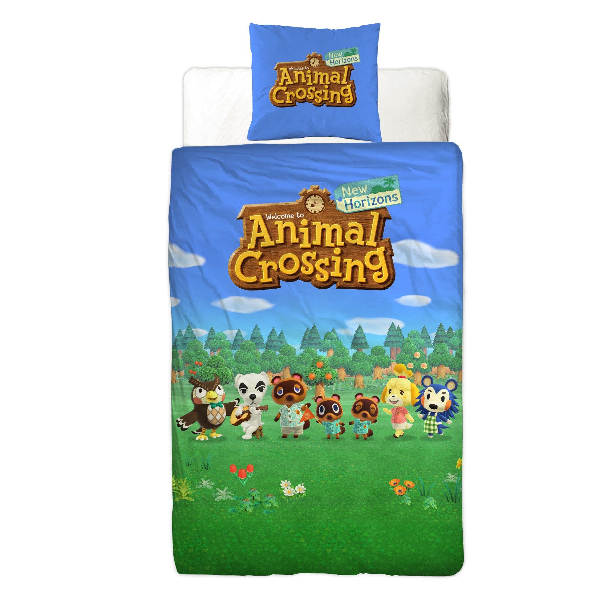Familando Kinderbettwäsche Animal Crossing "New Horizons" 135x200 + 80x80 c günstig online kaufen