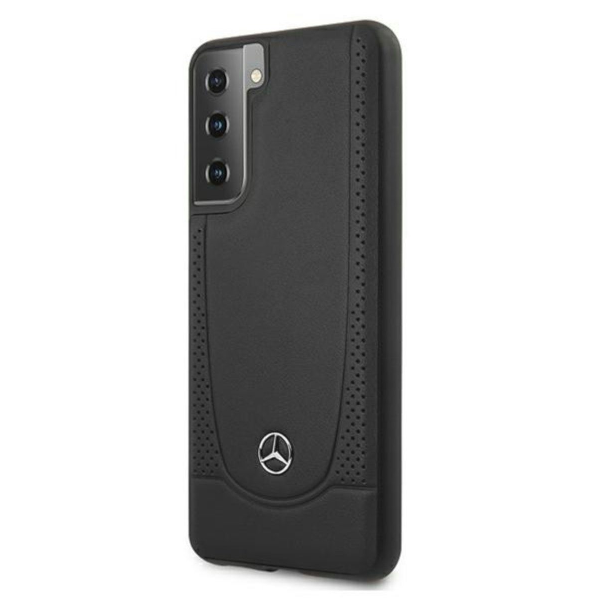 Mercedes Handyhülle Mercedes Samsung Galaxy S21 Plus Urban Line Leder Case Cover Schwarz