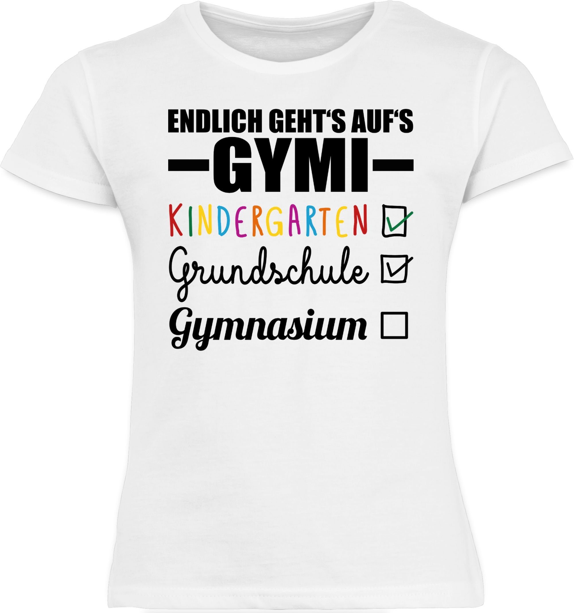 Shirtracer T-Shirt Endlich geht's auf's Gymi - schwarz/bunt Einschulung Mädchen